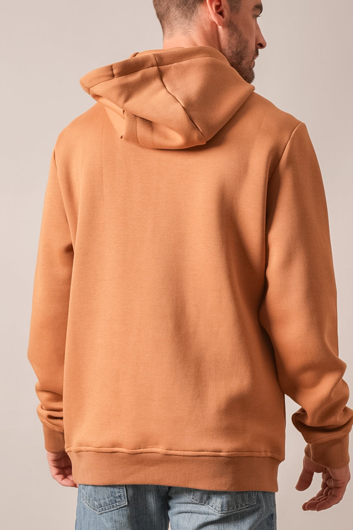 Kimes Ranch Inman hoodie in Work Wear Brown, back view