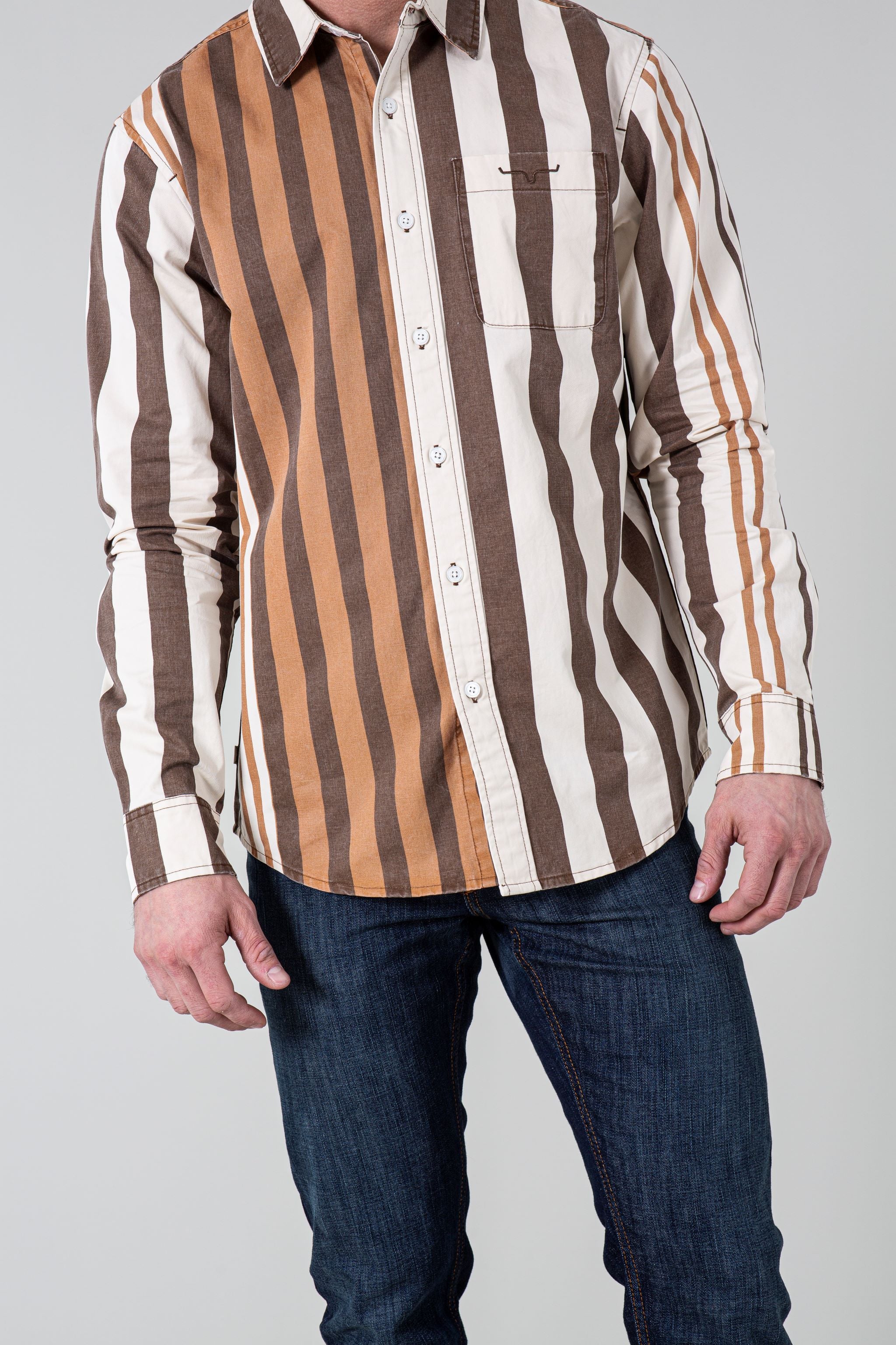 Kimes Ranch 1992 Dress Shirt Brown XSmall