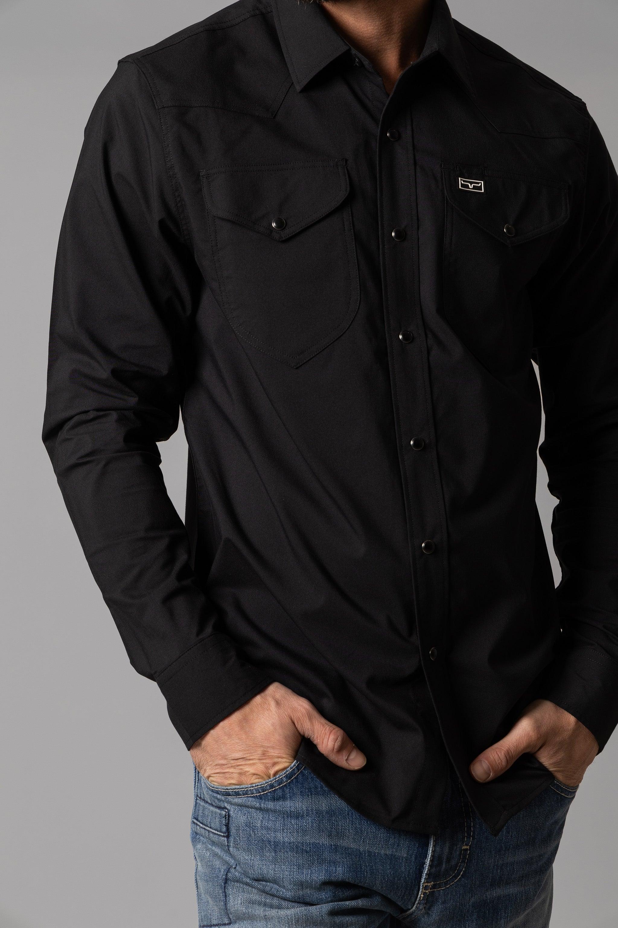 Blackout Western Dress Shirt – Coolmax & Stretch Fabric