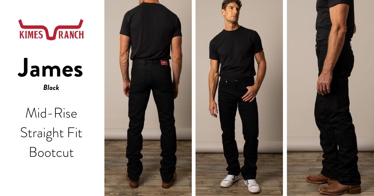 James Black – Men's Straight Leg Black Jeans | Kimes Ranch