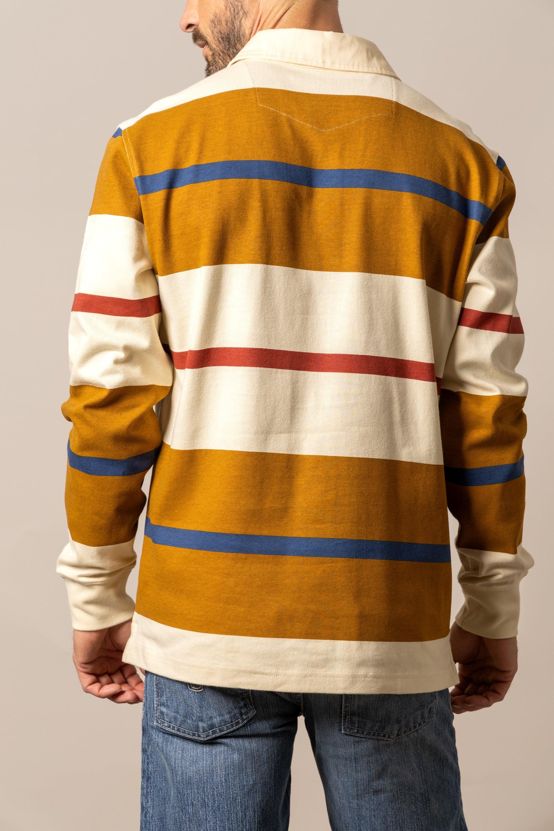 トップス DIGAWEL RUGBY SHIRT (CAMEL) 2 Rugby Stripe Polo Shirt – DIGAWEL ONLINE STORE