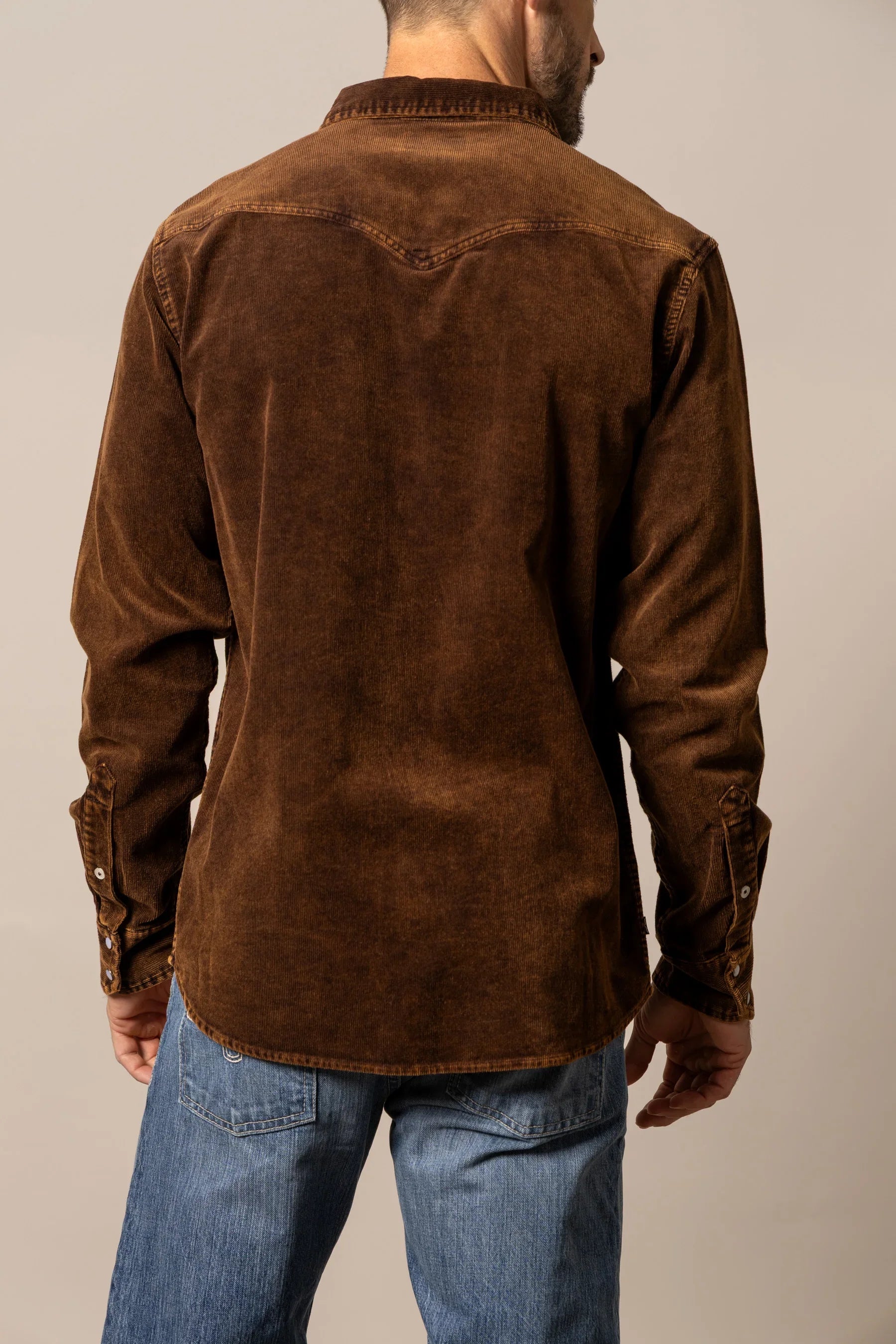 Catalina Cord | Corduroy Snap Shirt with Horn Detail | Kimes Ranch