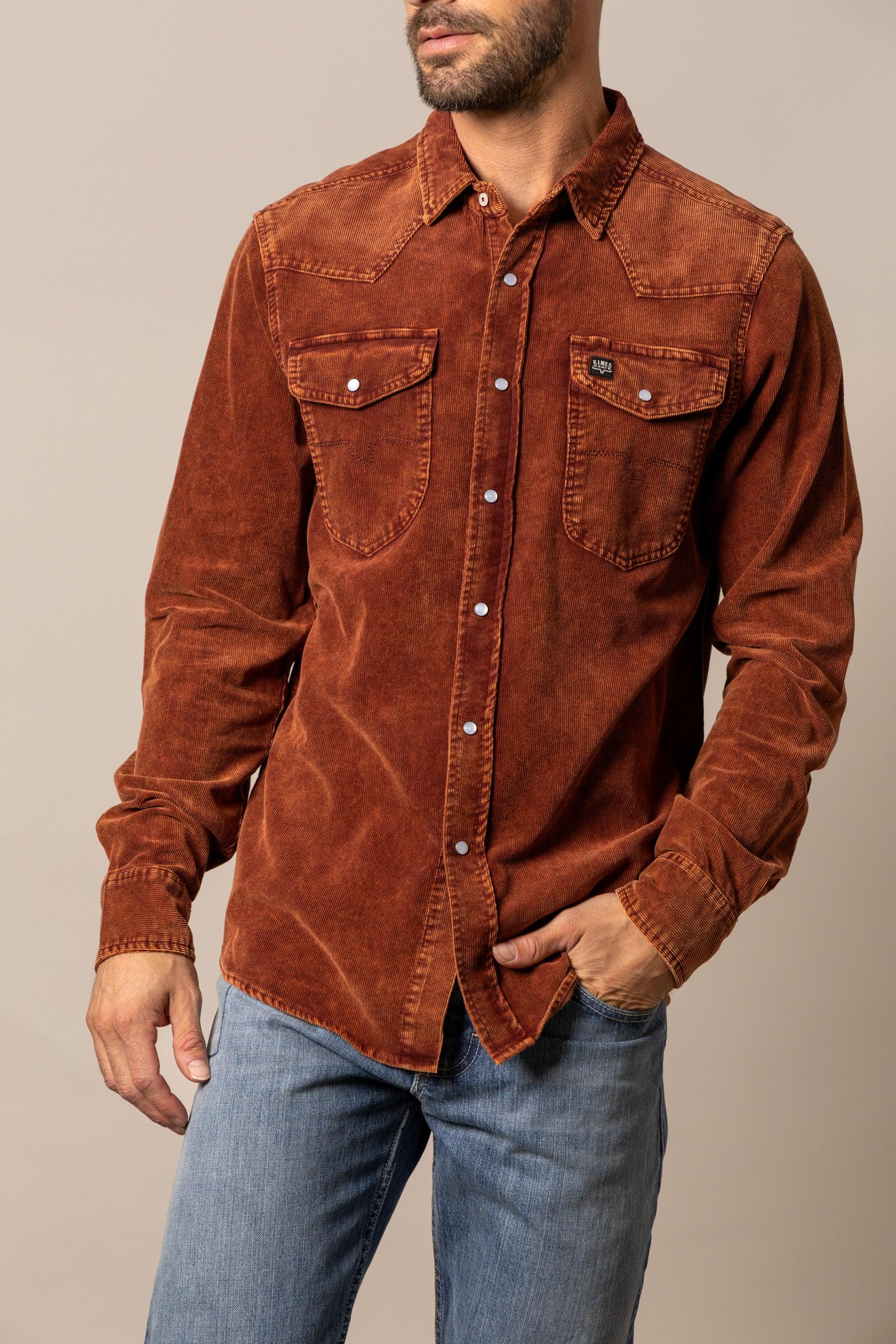 Catalina Cord | Corduroy Snap Shirt with Horn Detail | Kimes Ranch