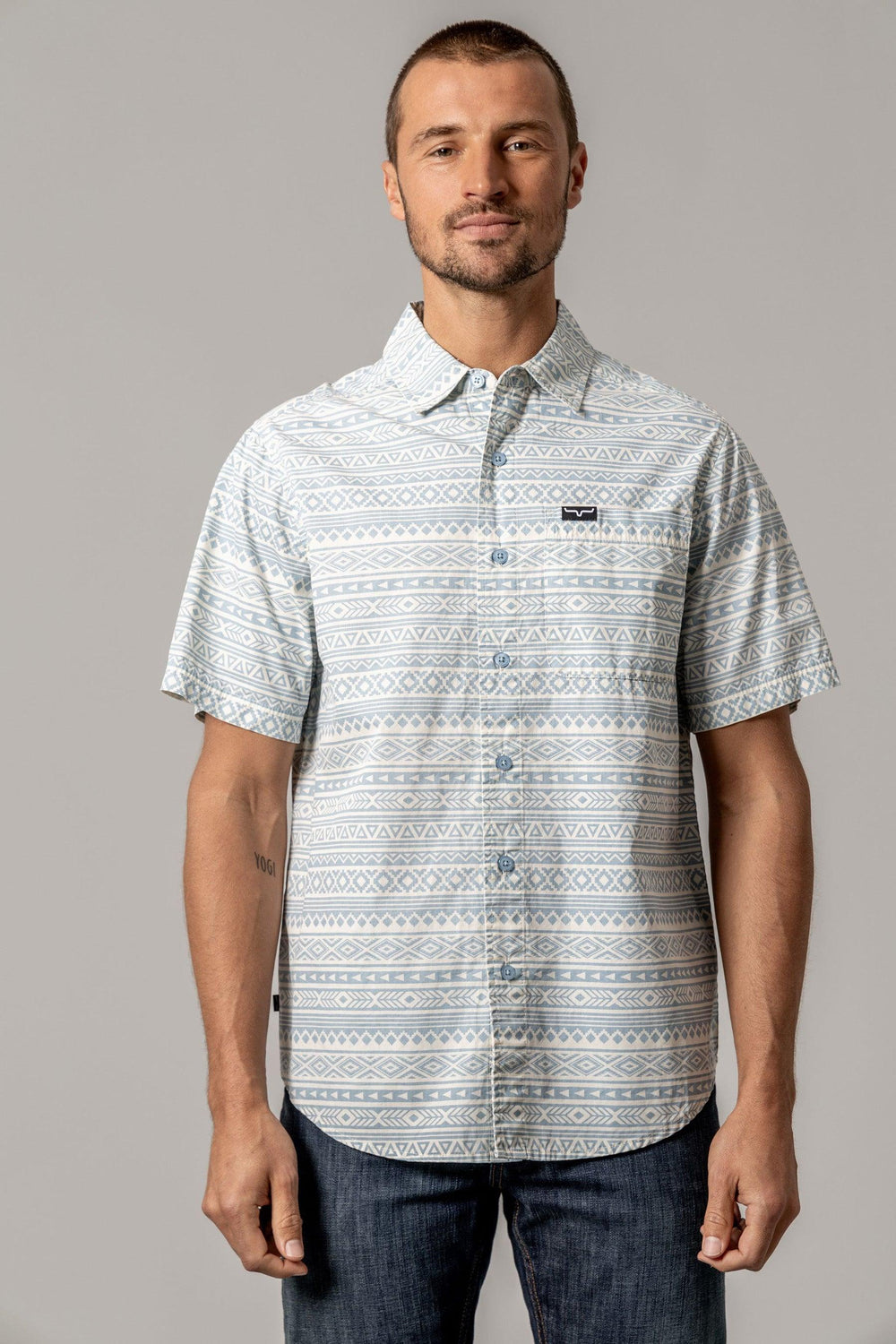 Colton Blue Colton Button-Up Shirt | Southwestern Print | Kimes Ranch
