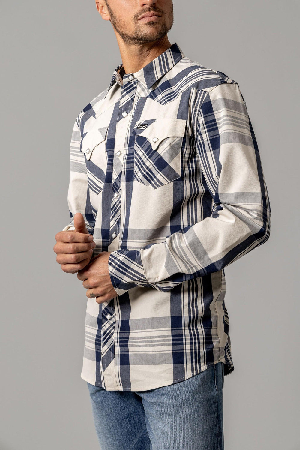 Double R Blue Double R | Men's CoolMax Plaid Shirt | Kimes Ranch