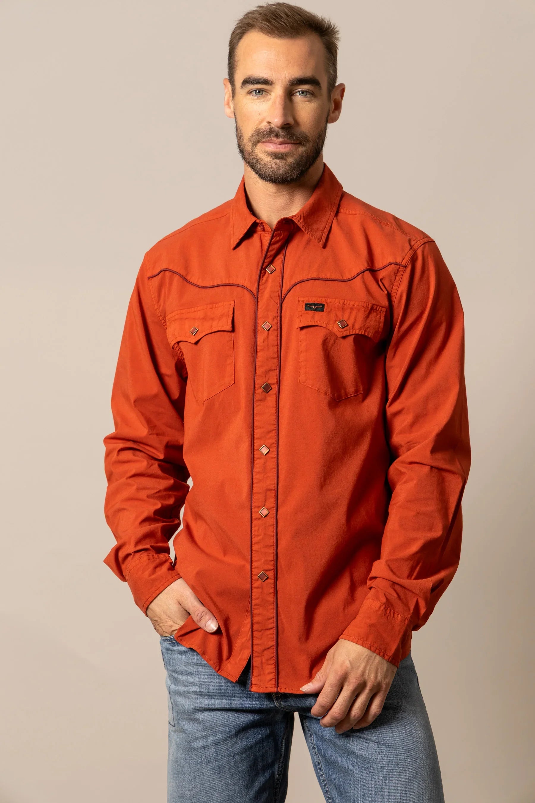 El Toro Shirt | Western Pearl Snap with Vintage Yoke | Kimes Ranch