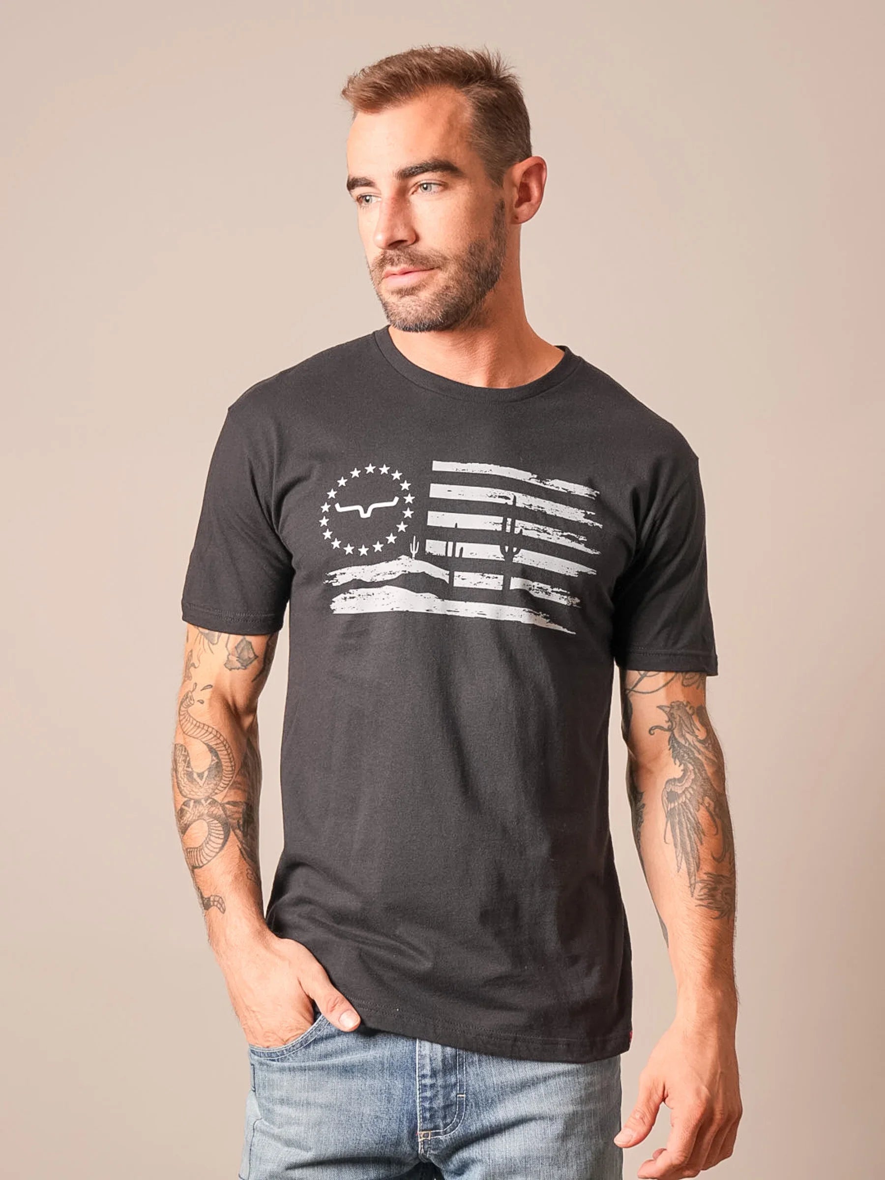 Faded Tee | Western Flag Graphic Shirt | Kimes Ranch