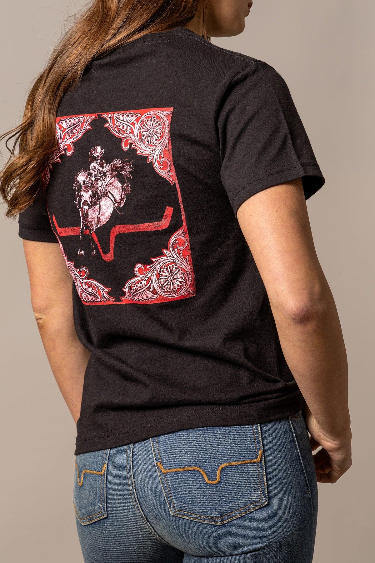 Fallon Cooper T-shirt | Hand Print Bandana Tee | Kimes Ranch