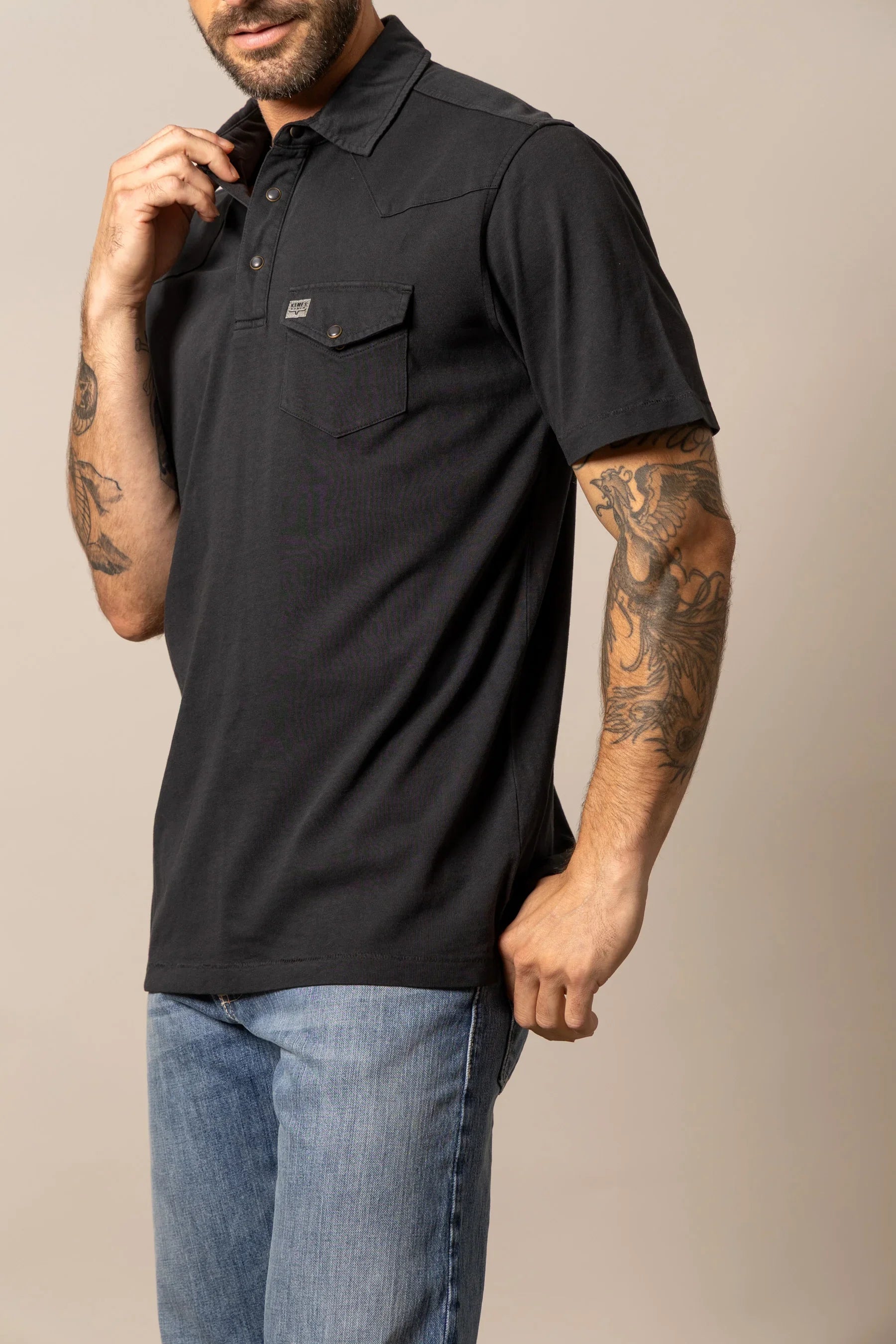 Fluger Polo | Western Snap Pocket Polo | Kimes Ranch