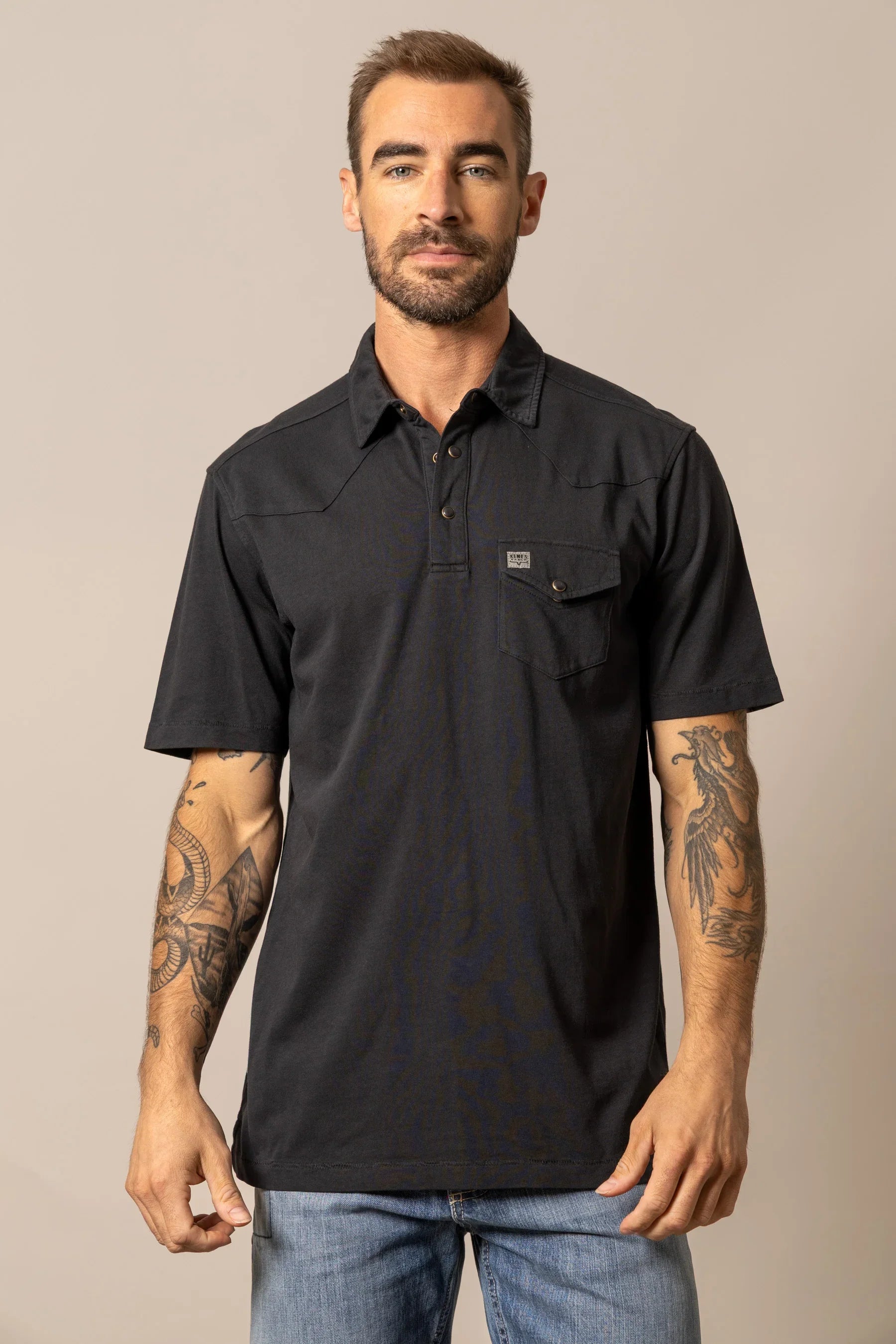 Fluger Polo | Western Snap Pocket Polo | Kimes Ranch