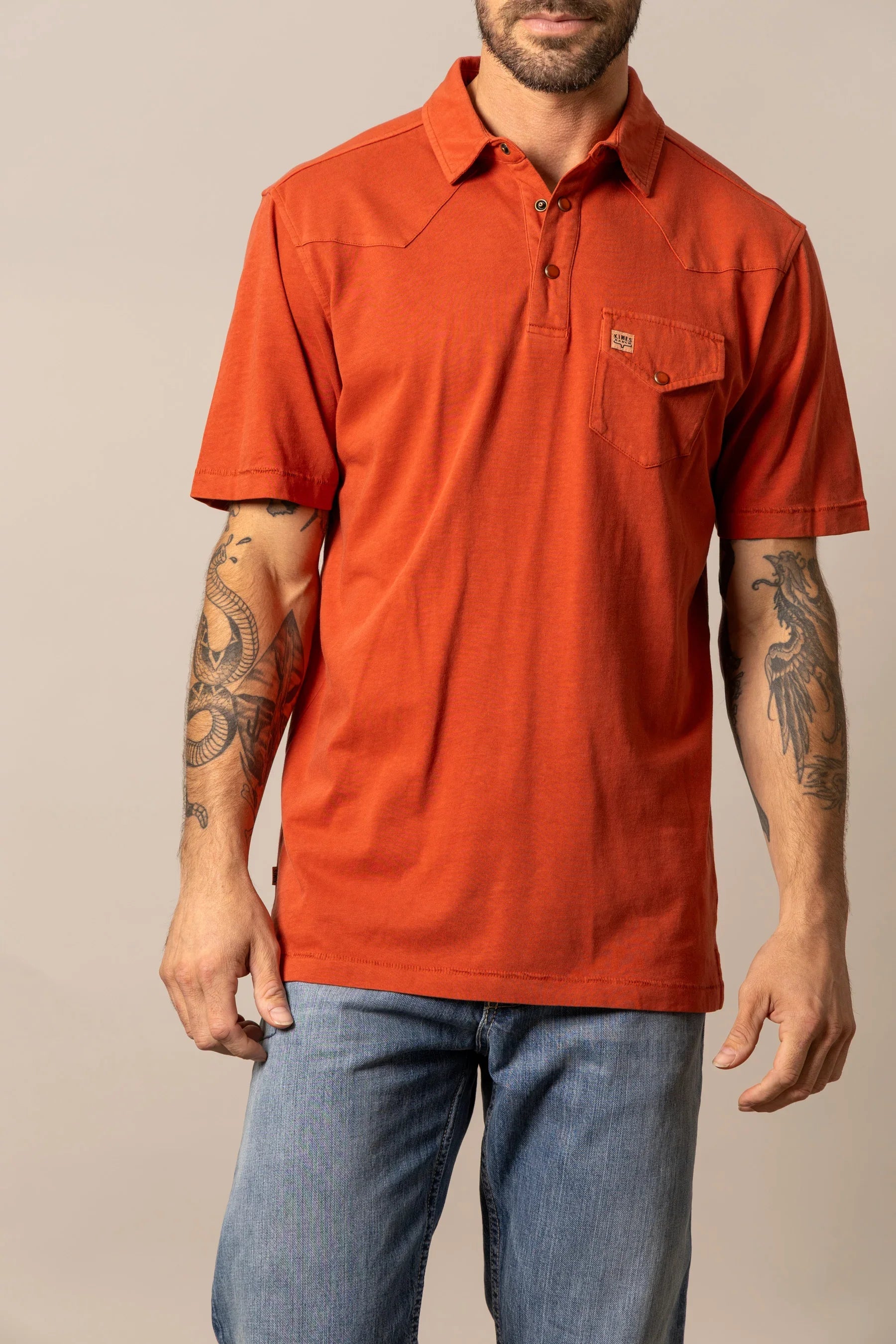 Fluger Polo | Western Snap Pocket Polo | Kimes Ranch