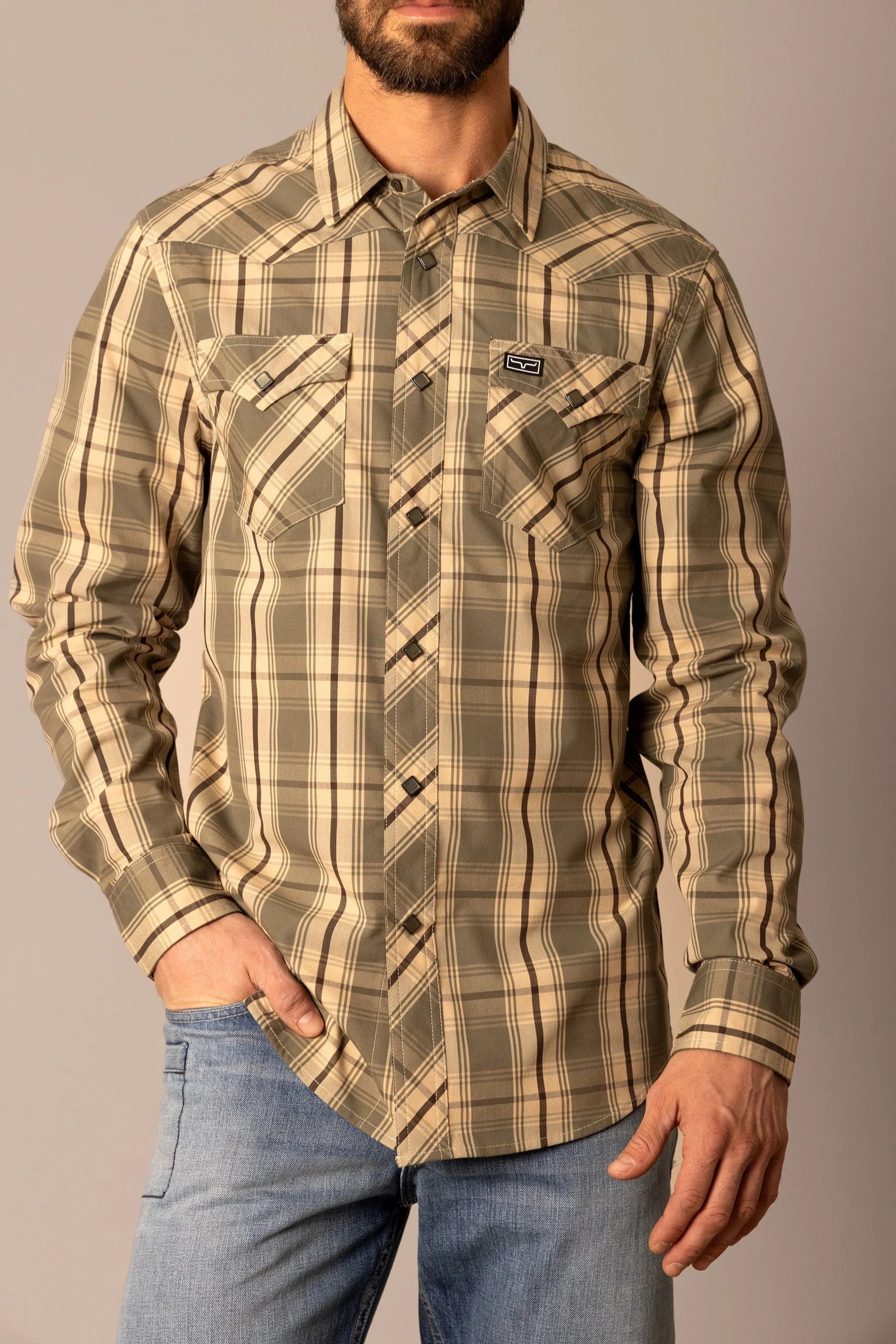 Frank Shirt | Plaid Western Snap Shirt with Coolmax | Kimes Ranch