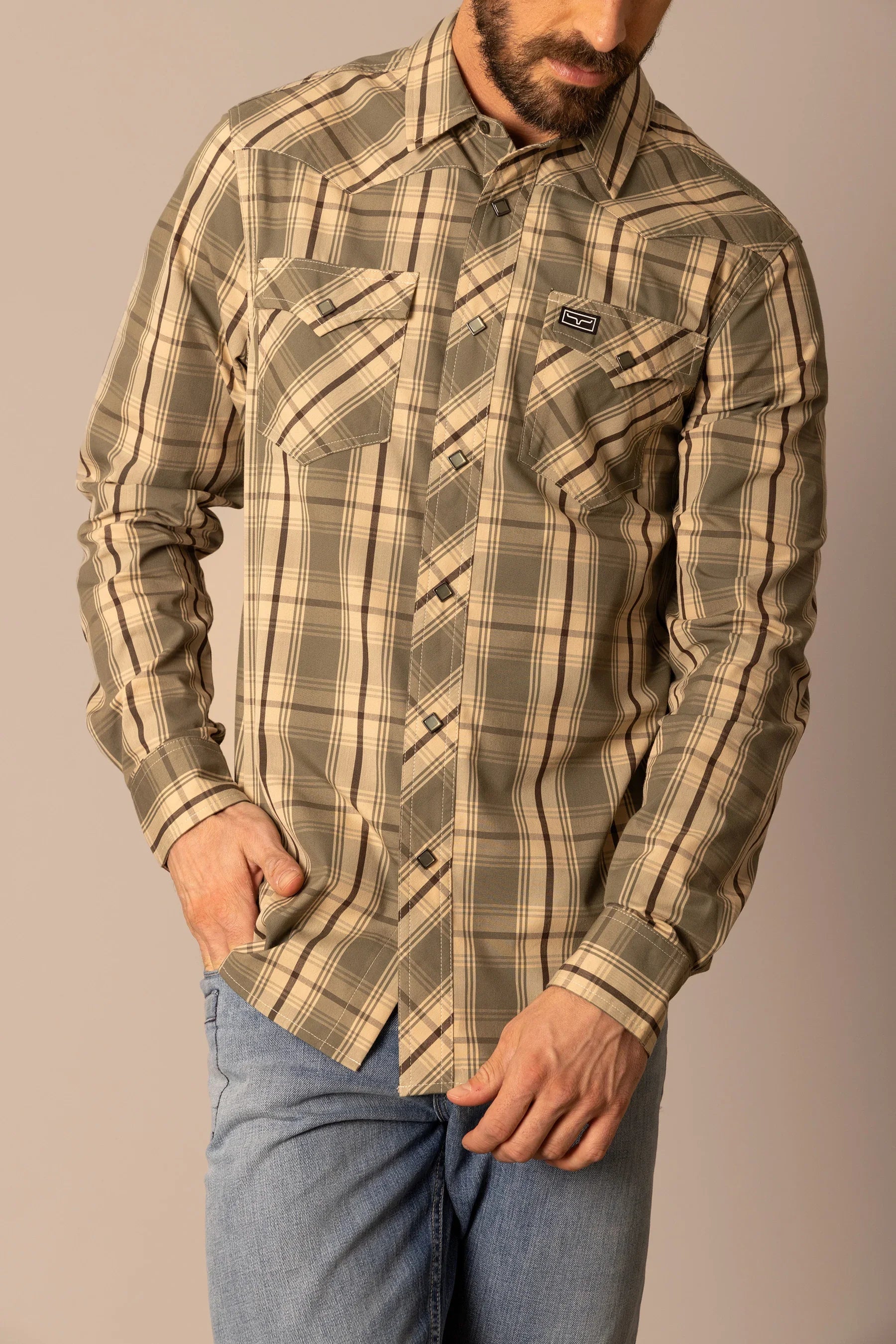 Frank Shirt | Plaid Western Snap Shirt with Coolmax | Kimes Ranch