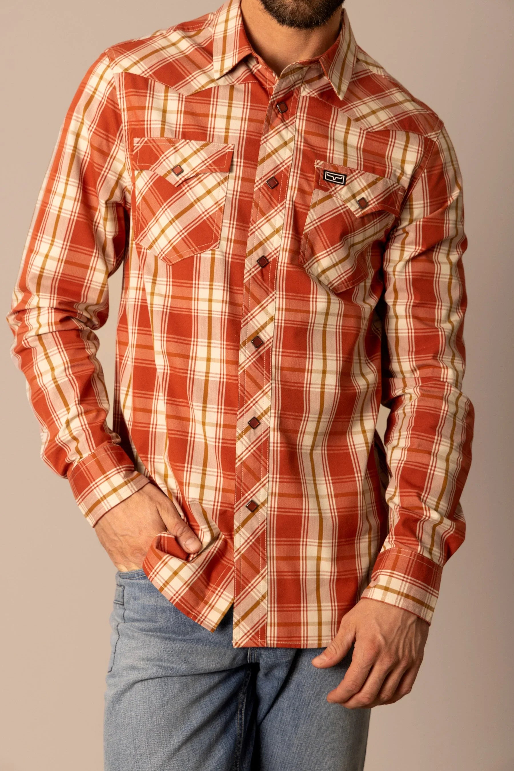 Frank Shirt | Plaid Western Snap Shirt with Coolmax | Kimes Ranch