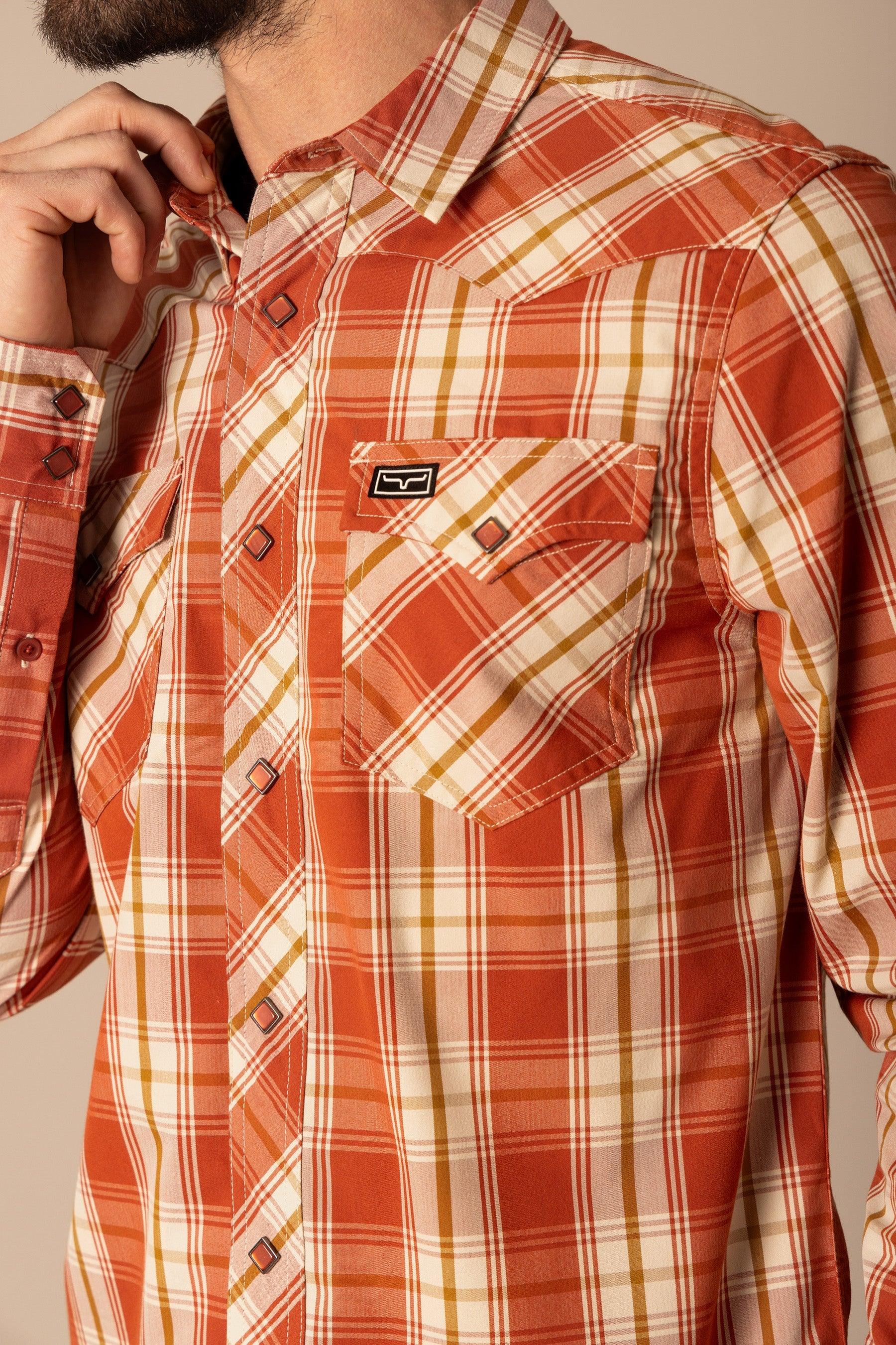 Frank Shirt | Plaid Western Snap Shirt with Coolmax | Kimes Ranch
