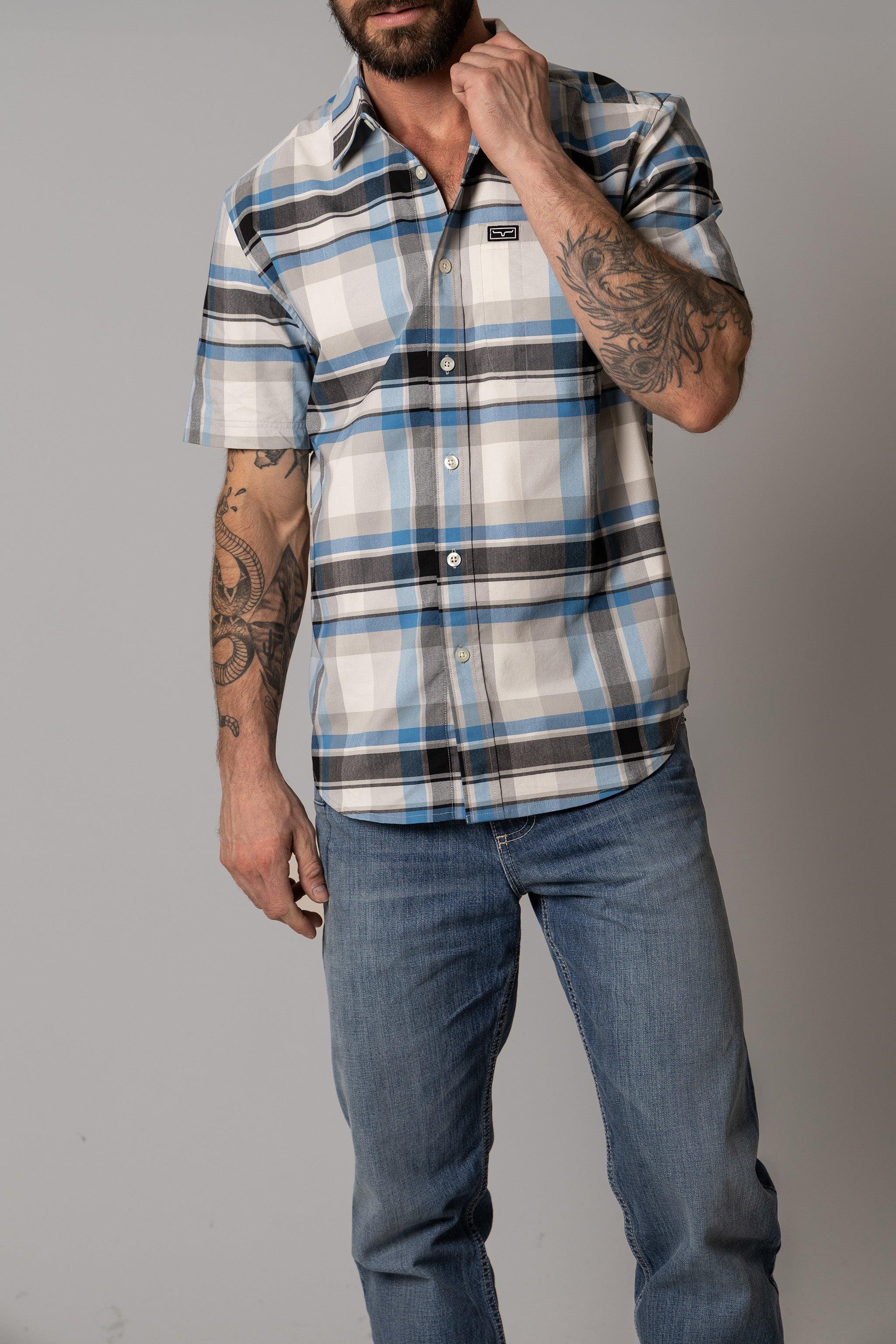 mens tartan plaid dress shirt All-over Stretch L/s Tartan Button-down Dress Shirt - Izod Sportswear