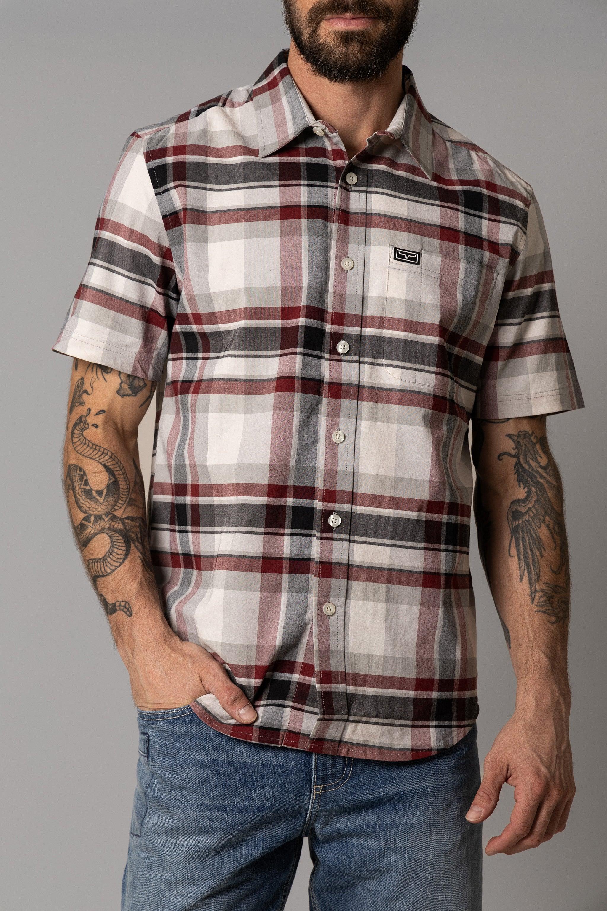 Kimes Ranch Men's Grande Plaid Shirt Small Red Kimes Ranch Men's Grande Plaid Shirt Small Red