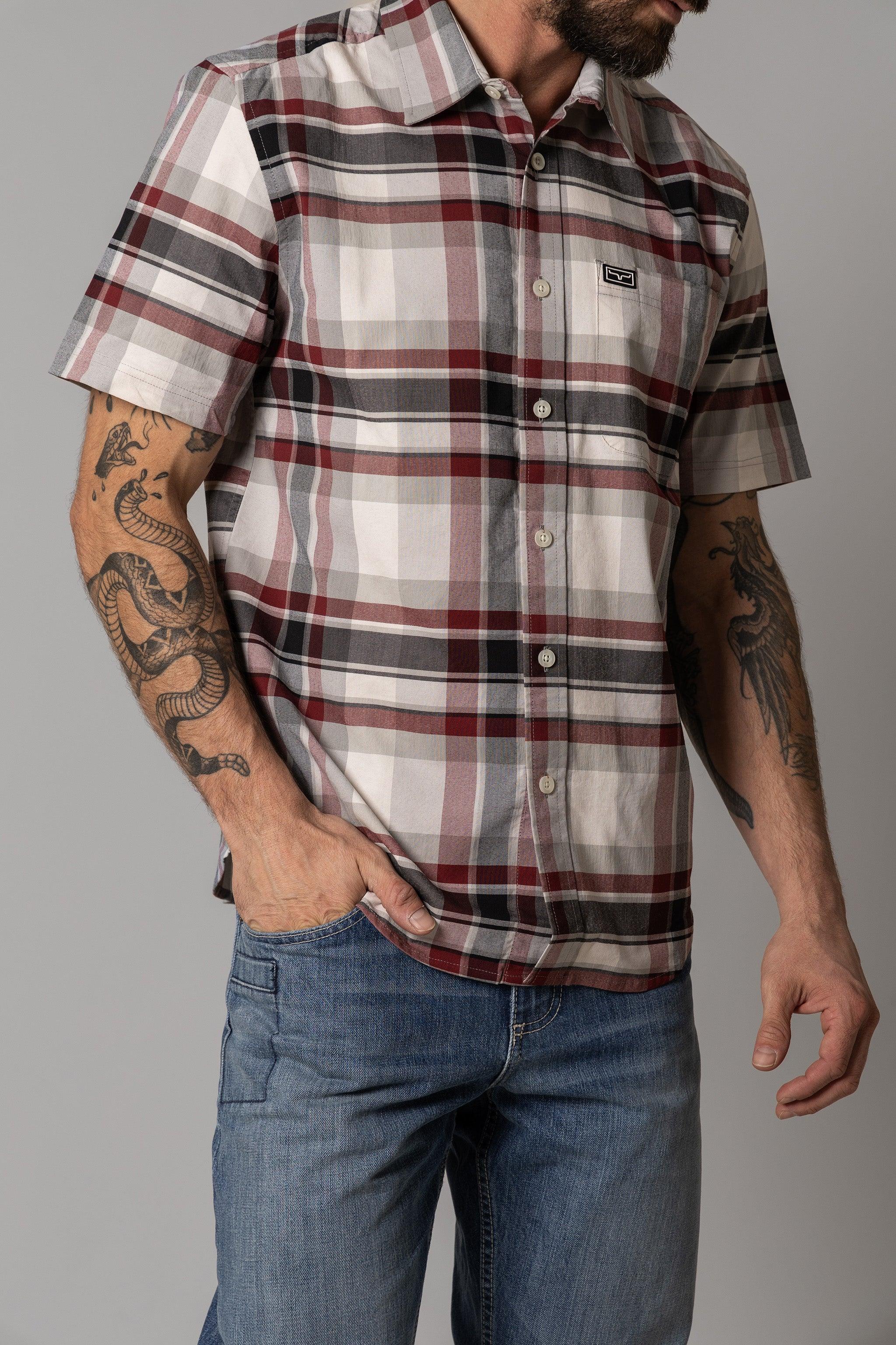 Kimes Ranch Men's Grande Plaid Shirt Small Red Kimes Ranch Men's Grande Plaid Shirt Small Red