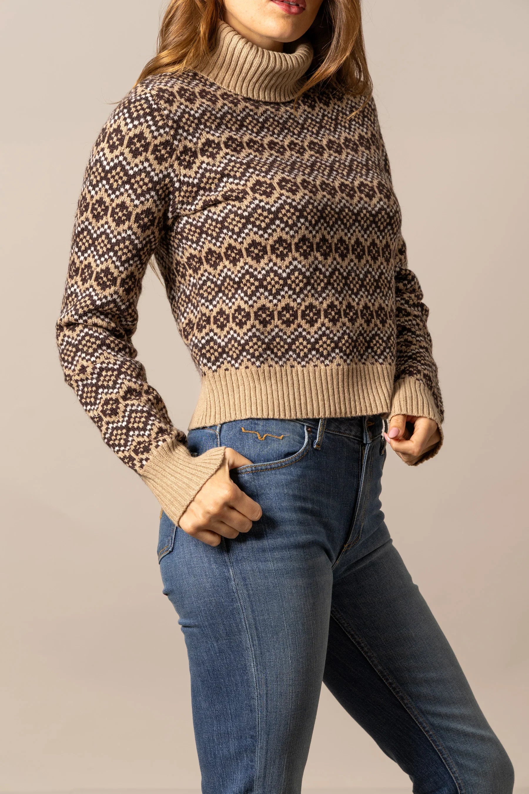 Hazel Turtleneck | Merino Wool Cropped Sweater | Kimes Ranch