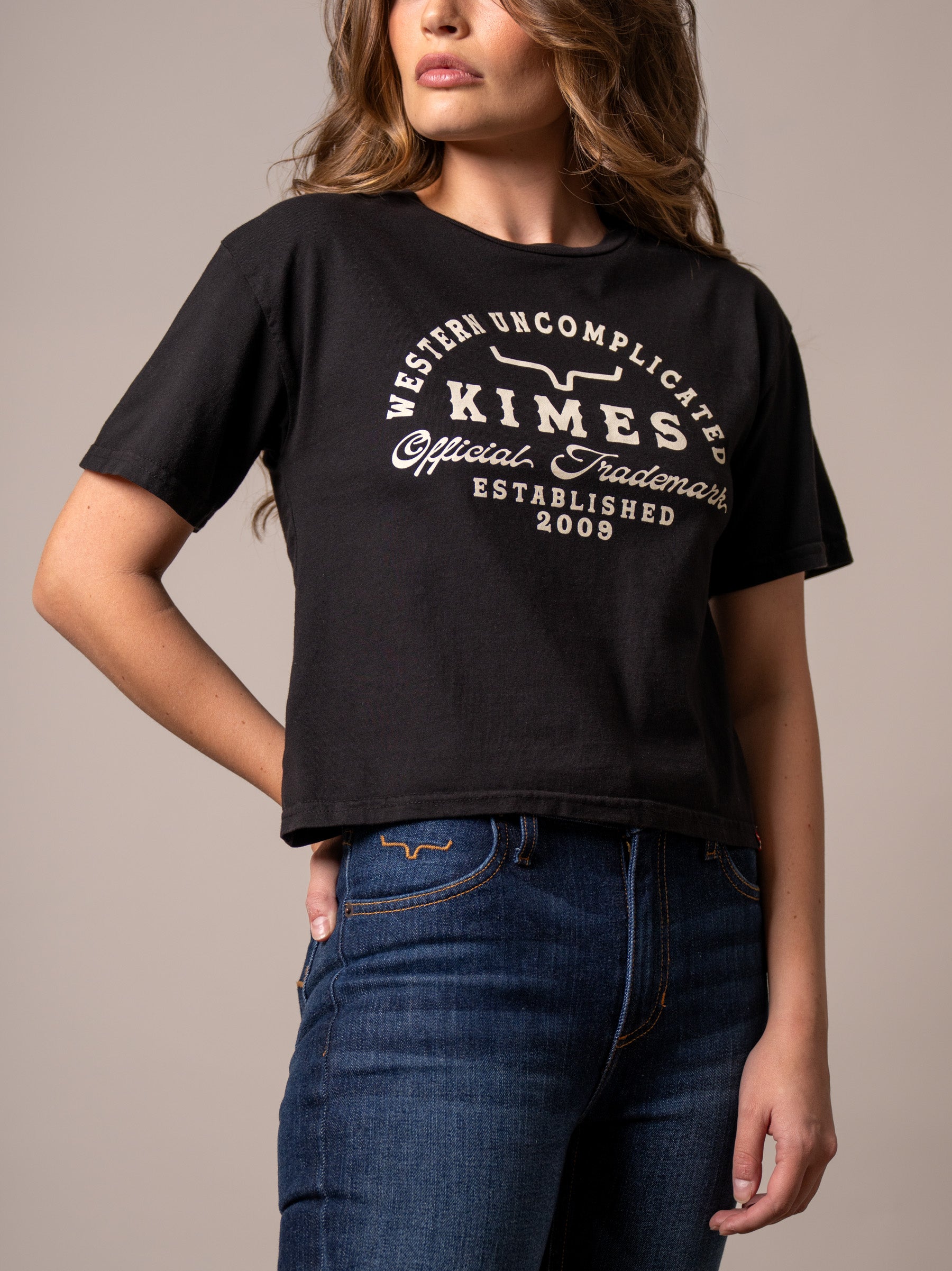 Heavy Text | Women's Western Crop | Kimes Ranch