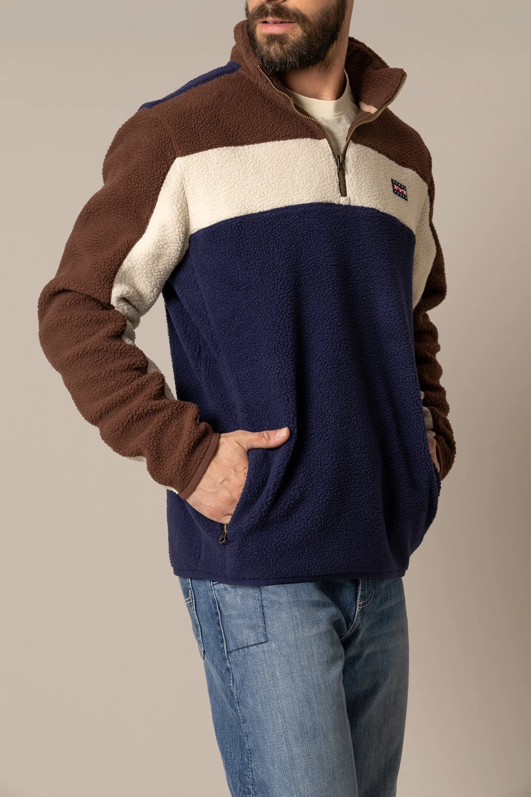 JMJ Quarter Zip | Western Color Block Pullover | Kimes Ranch