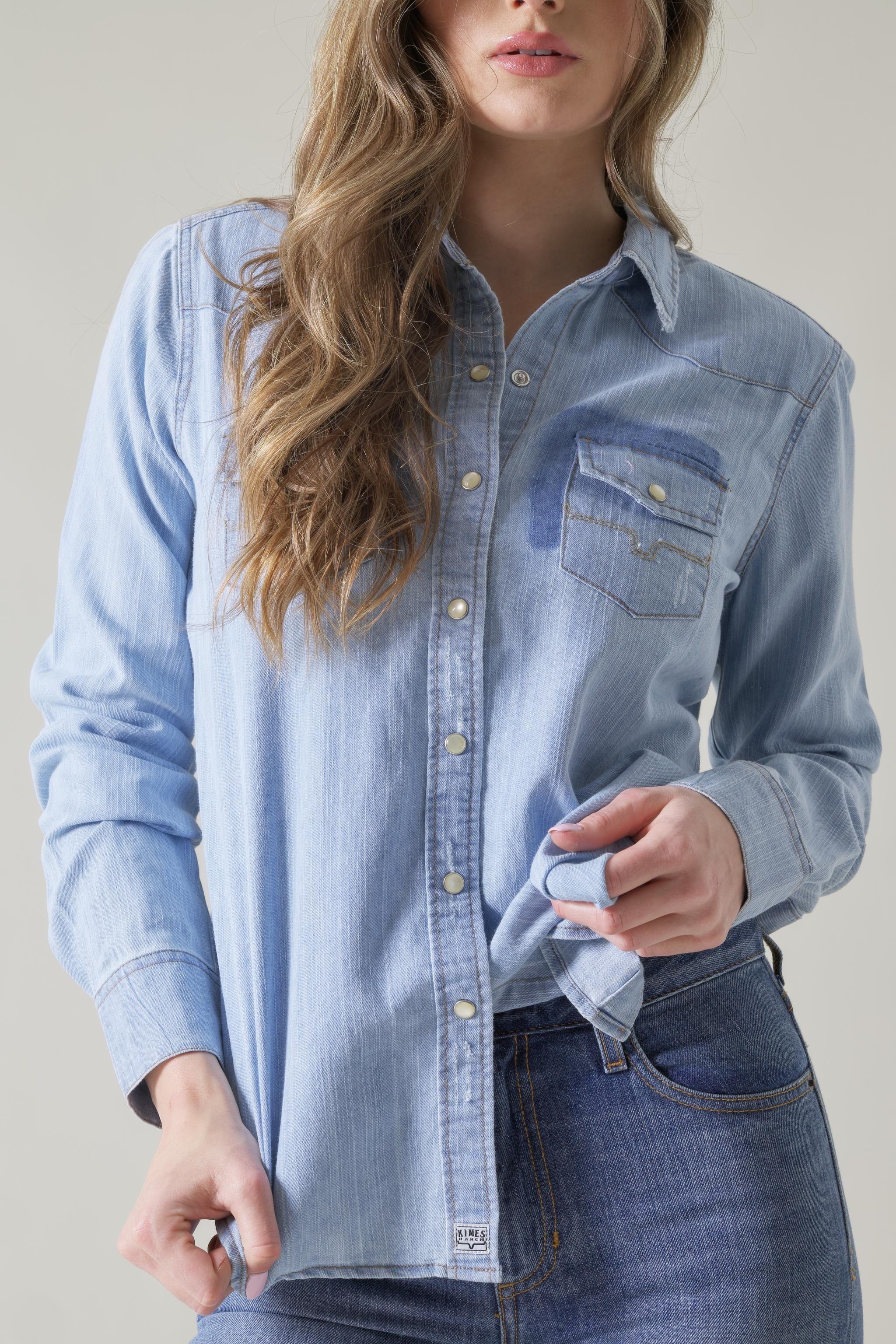 Kaycee Denim Top | Western Meets Everyday Chic | Kimes Ranch Kaycee Denim Top | Western Meets Everyday Chic | Kimes Ranch