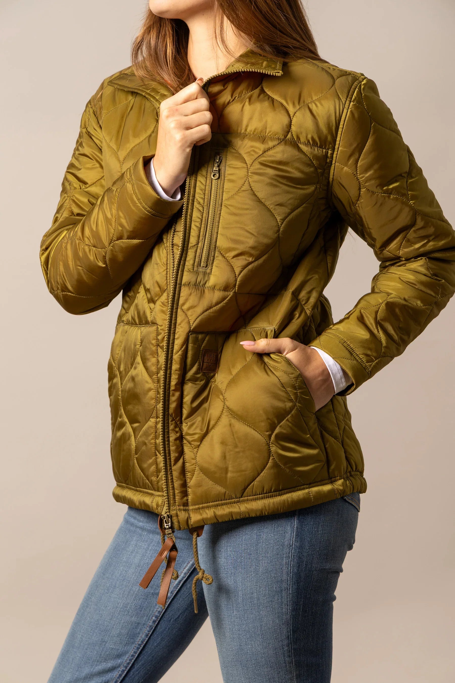 Lara Jacket | Quilted Nylon with Contrast Lining | Kimes Ranch