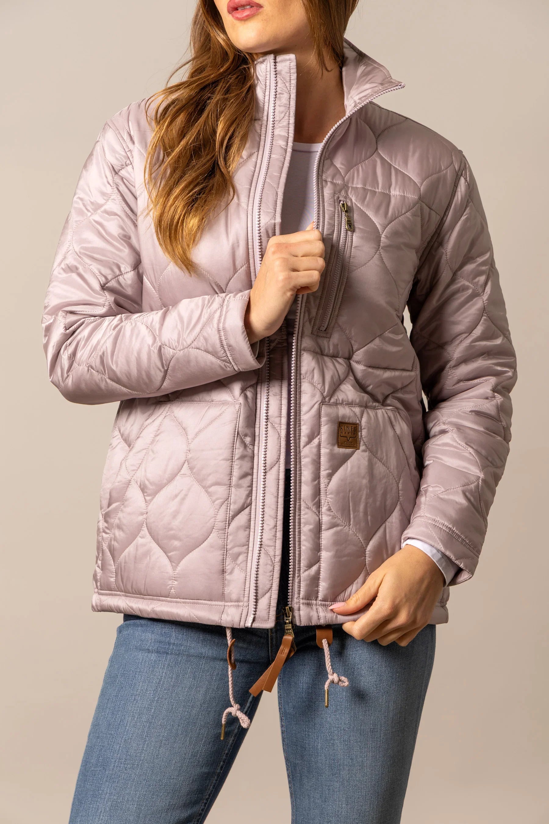 Lara Jacket | Quilted Nylon with Contrast Lining | Kimes Ranch