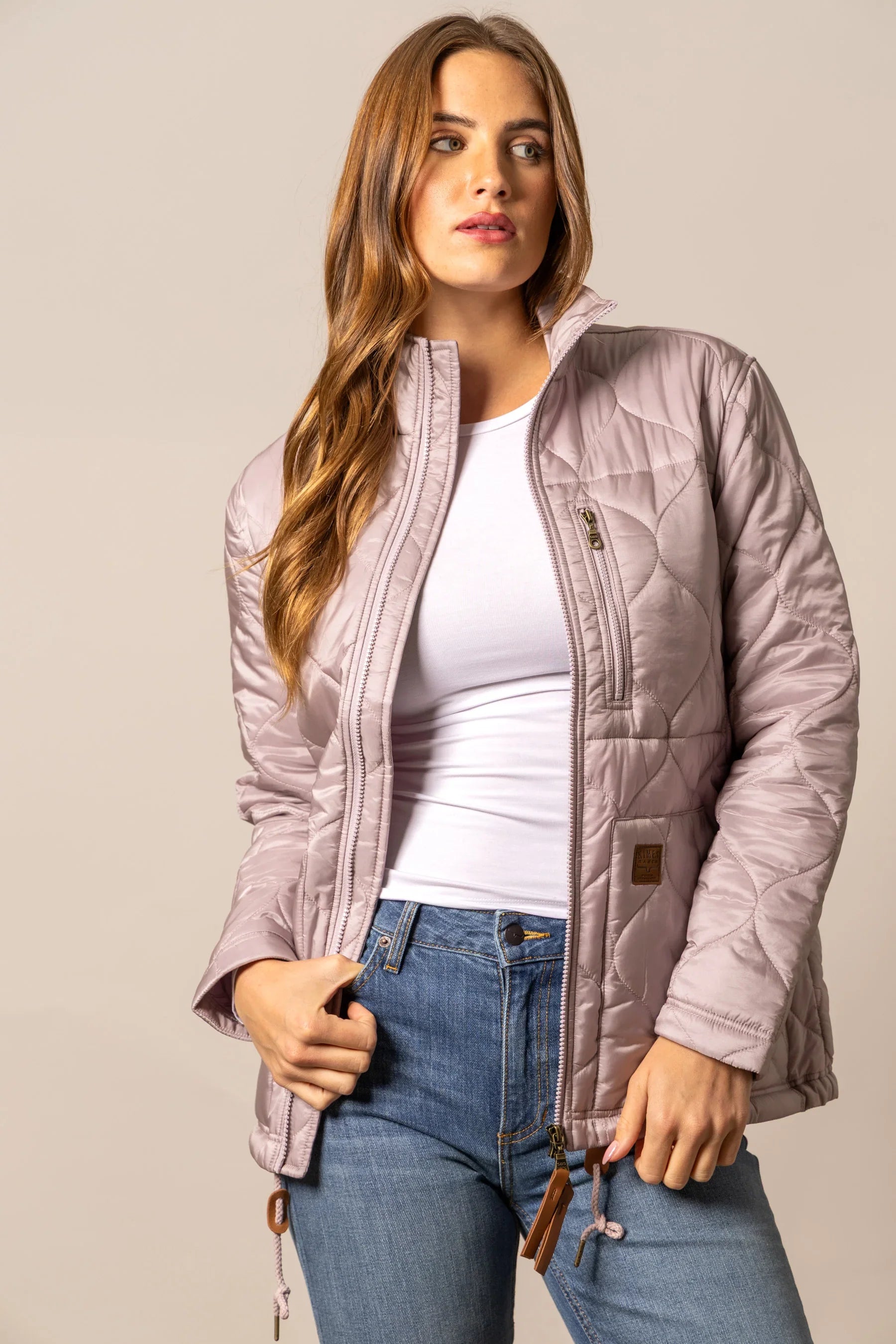 Lara Jacket | Quilted Nylon with Contrast Lining | Kimes Ranch