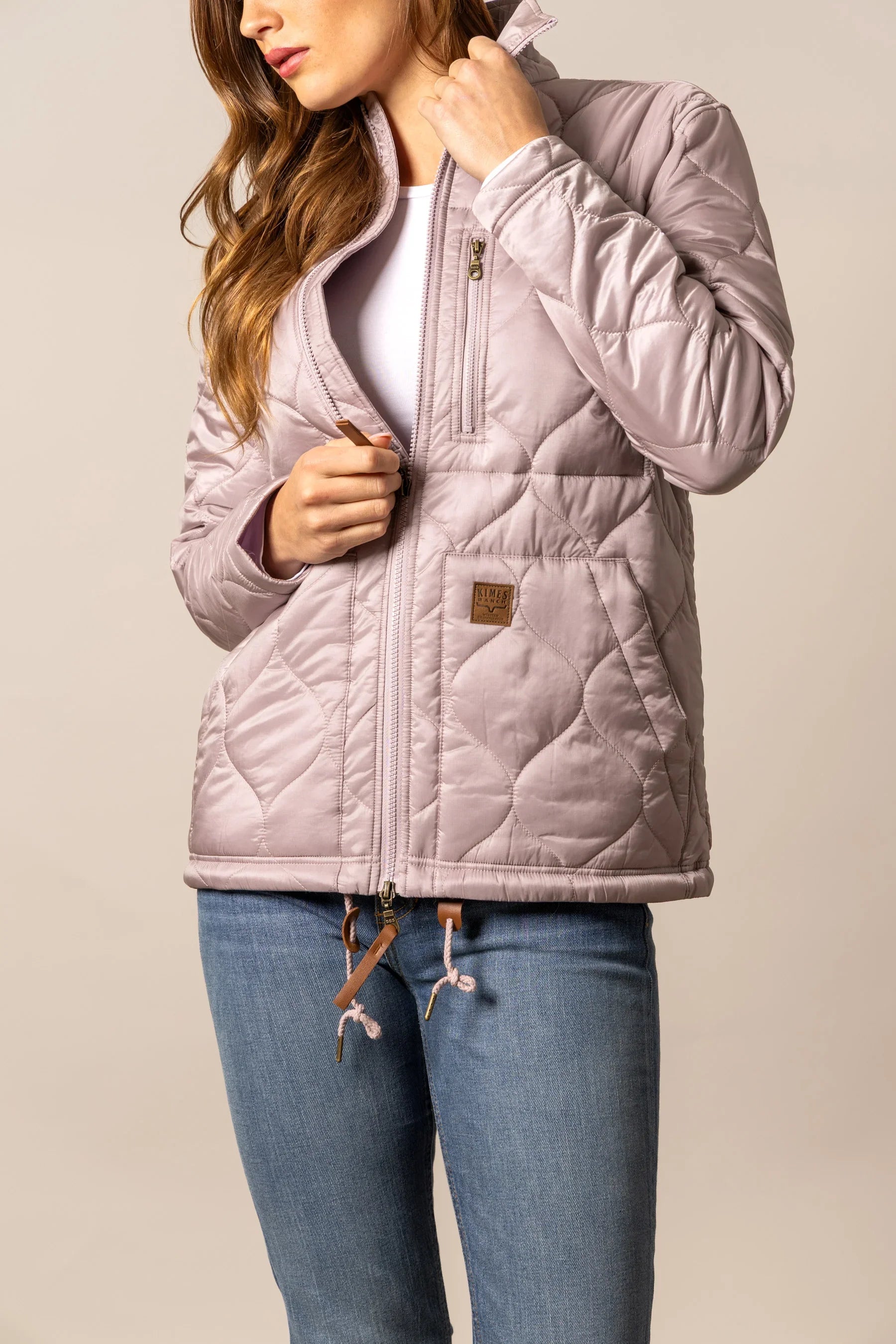 Lara Jacket | Quilted Nylon with Contrast Lining | Kimes Ranch