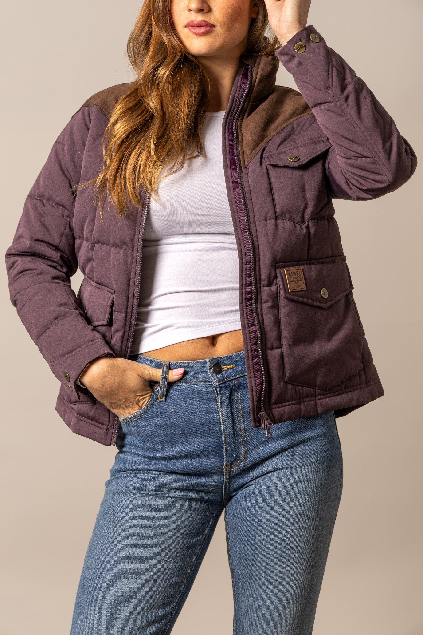 Lenora Jacket | Western Puffer with Yoke & Horn Detail | Kimes Ranch