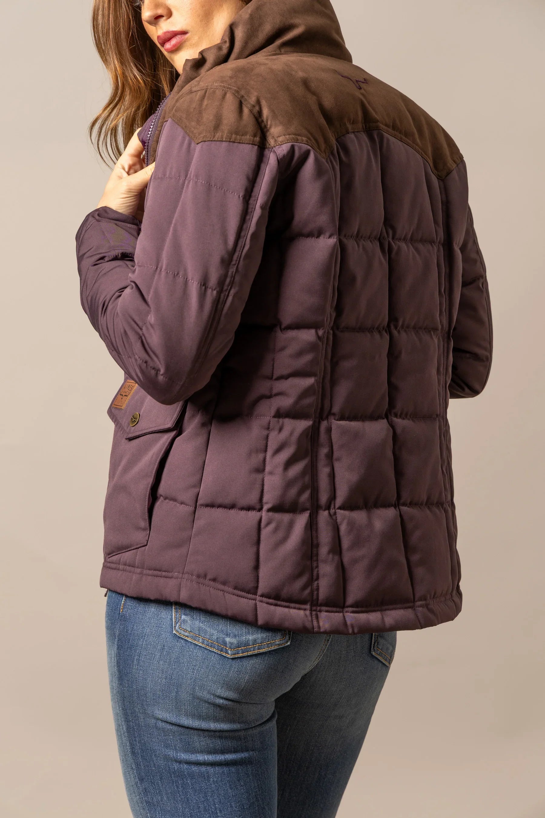 Lenora Jacket | Western Puffer with Yoke & Horn Detail | Kimes Ranch