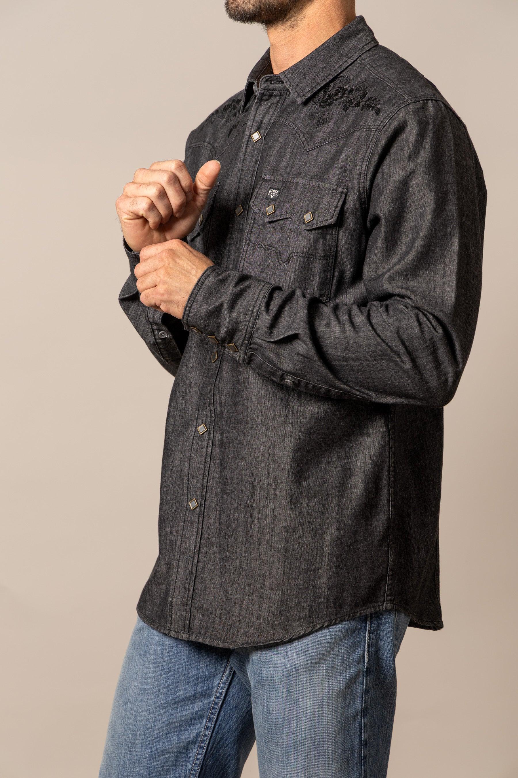 Memphis Shirt | Western Snap Shirt with Horn Detail | Kimes Ranch