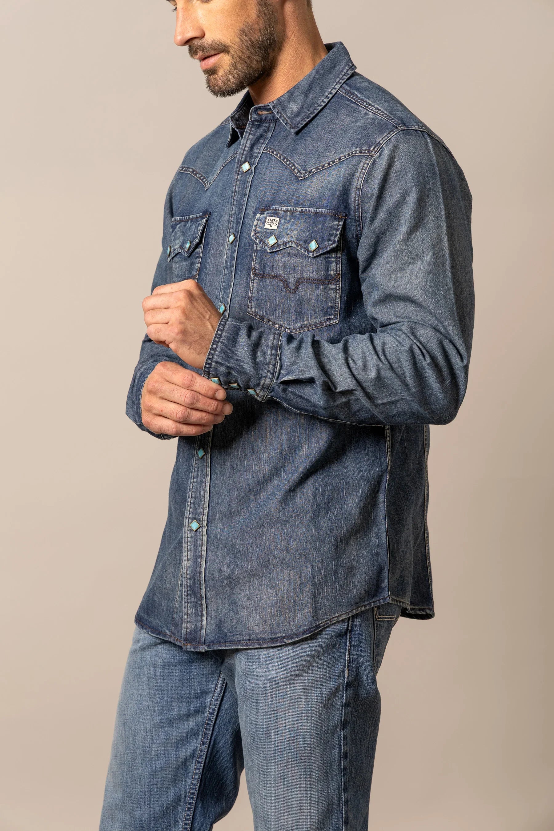 Memphis Shirt | Western Snap Shirt with Horn Detail | Kimes Ranch