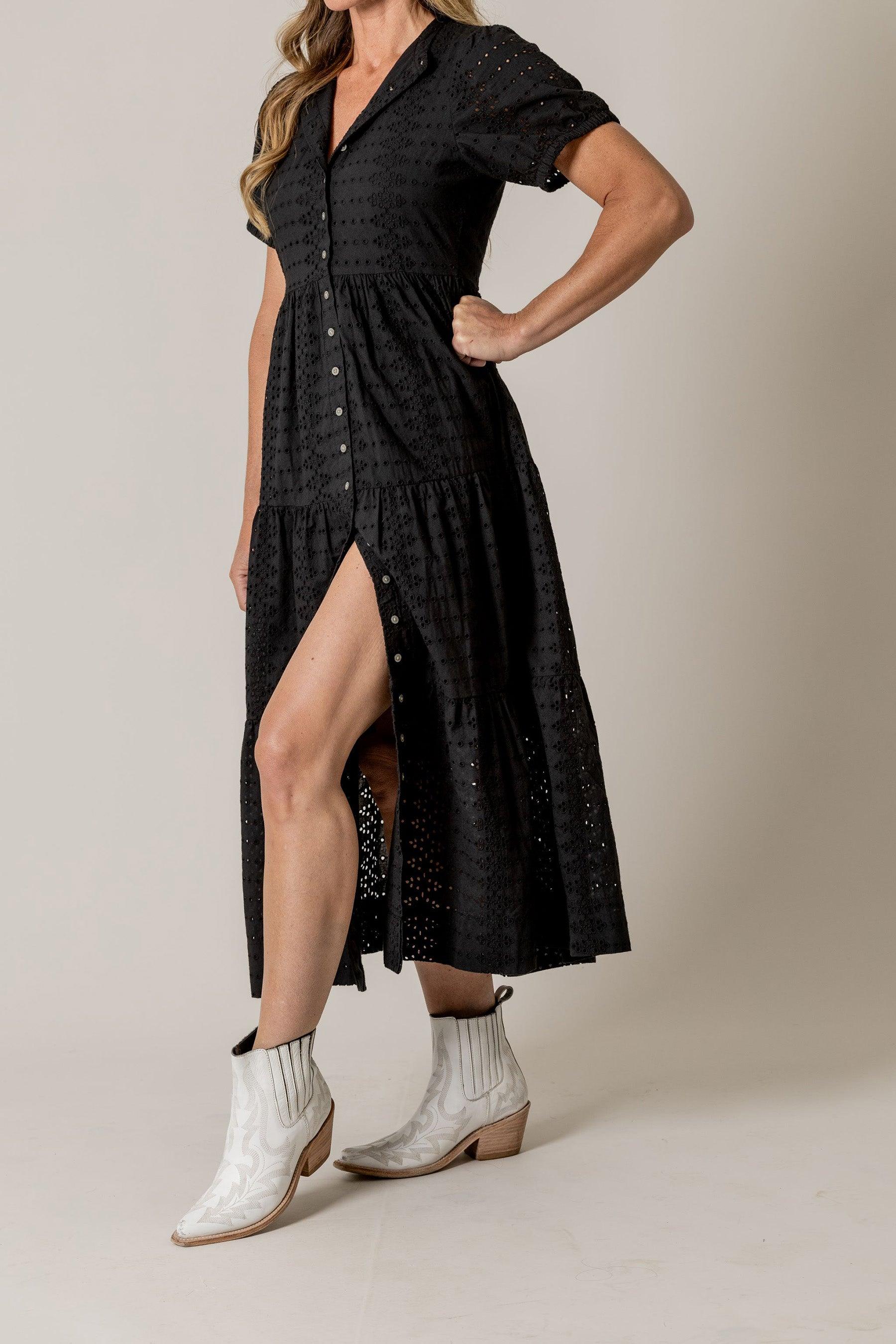 Kimes Ranch Neve Eyelet Dress - S / Black Kimes Ranch Neve Eyelet Dress - S / Black