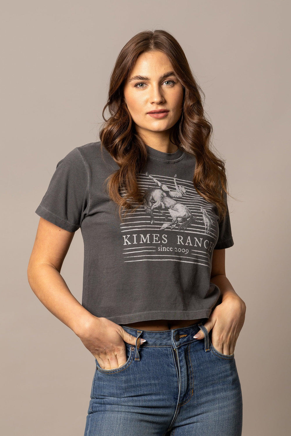 Randy Bareback Cropped T-shirt | Western Graphic Tee | Kimes Ran