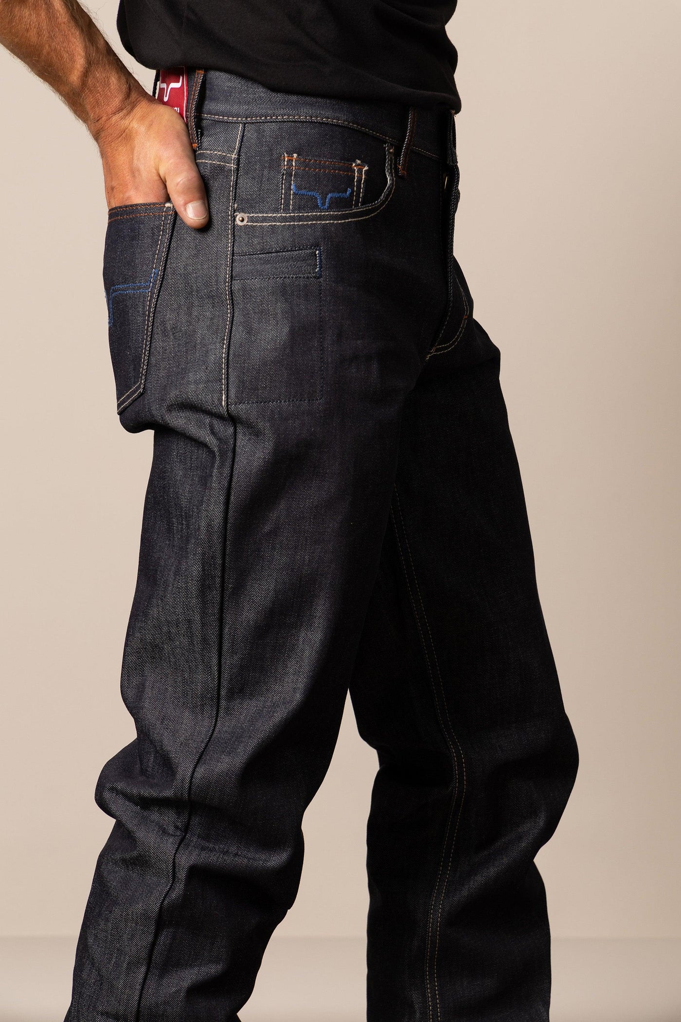 Roomy sanded men's jeans