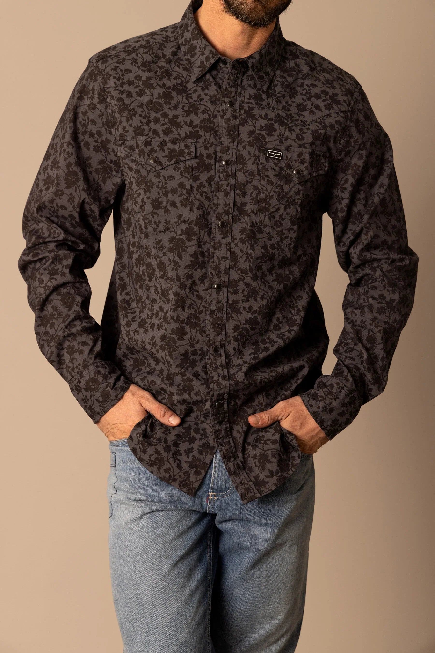 Show Vines Shirt | Coolmax Western Floral Pearl Snap | Kimes Ranch