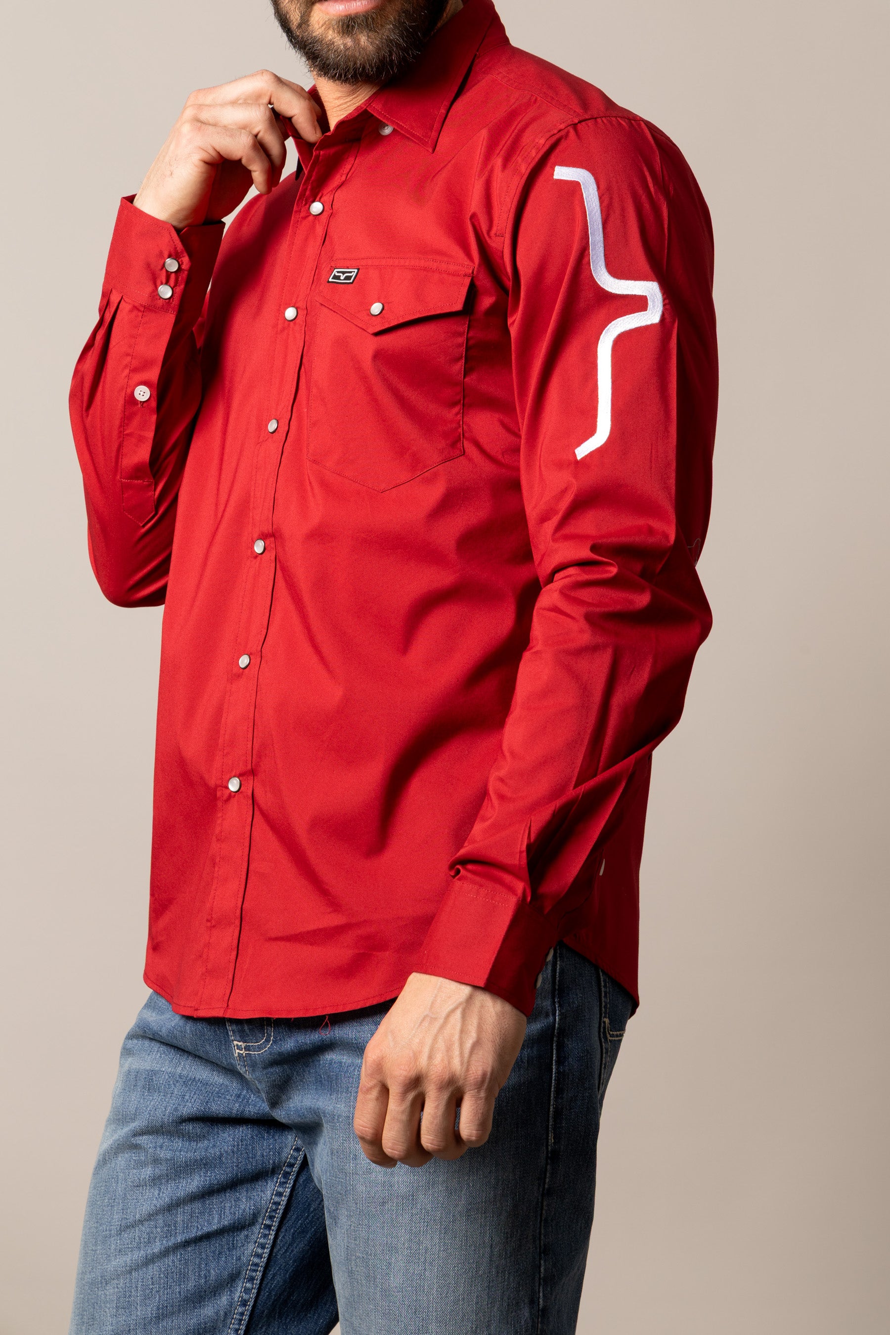 red button down dress shirt Talbott Red / S