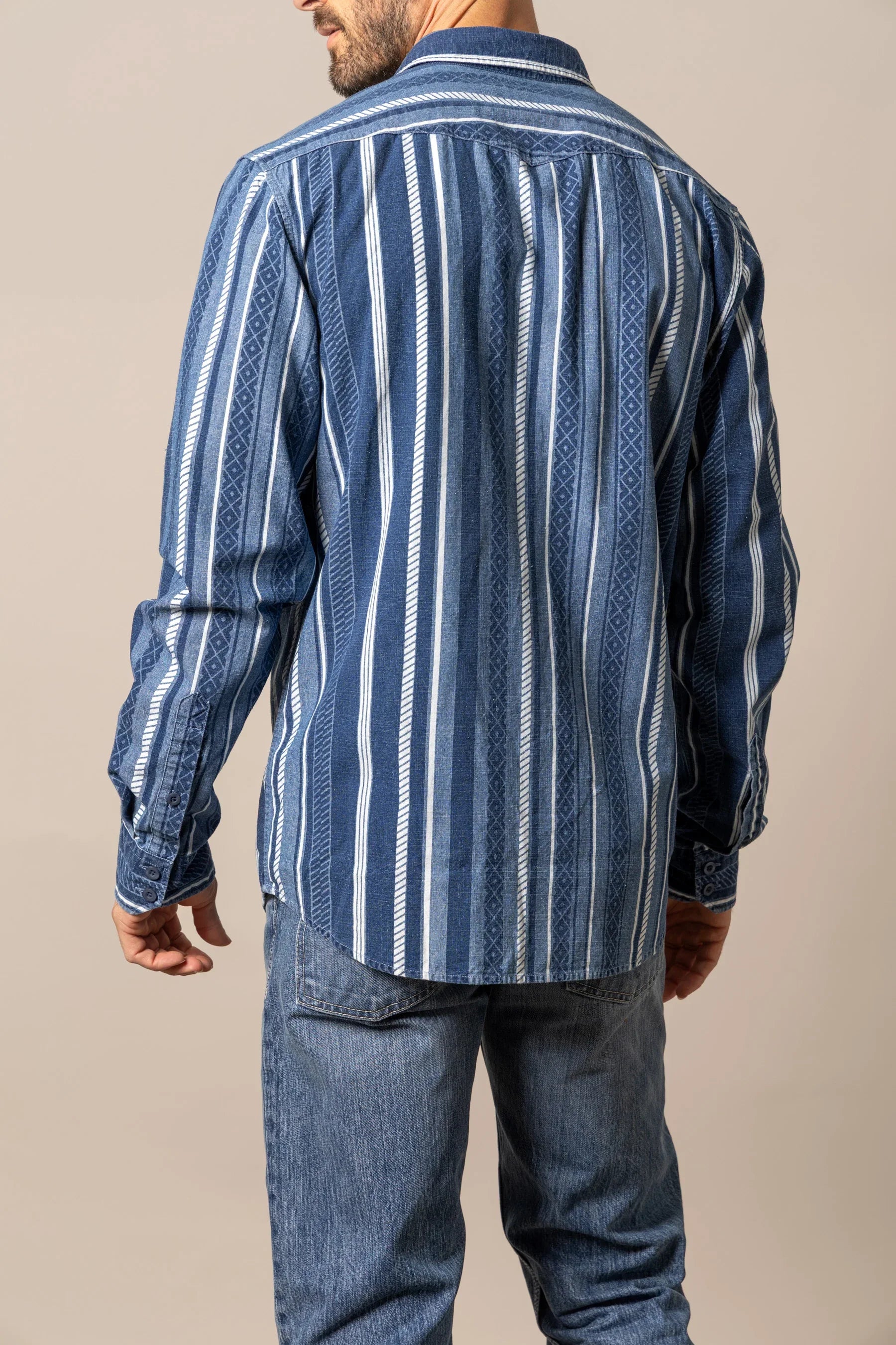 Tombstone Stripe Shirt | Western Chambray Button-Up | Kimes Ranch