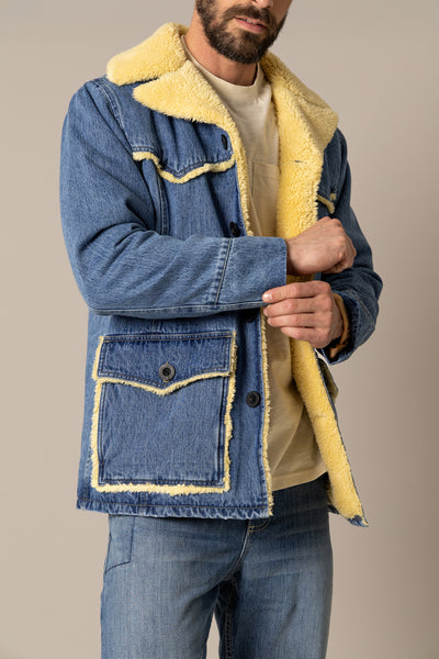 Vincent Denim Jacket | Sherpa-Lined Western Coat | Kimes Ranch