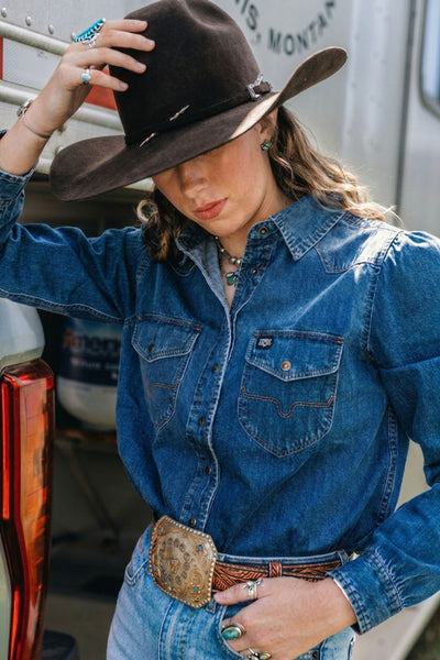 Jane Denim Snap Shirt | Oversized Western Shirt | Kimes Ranch
