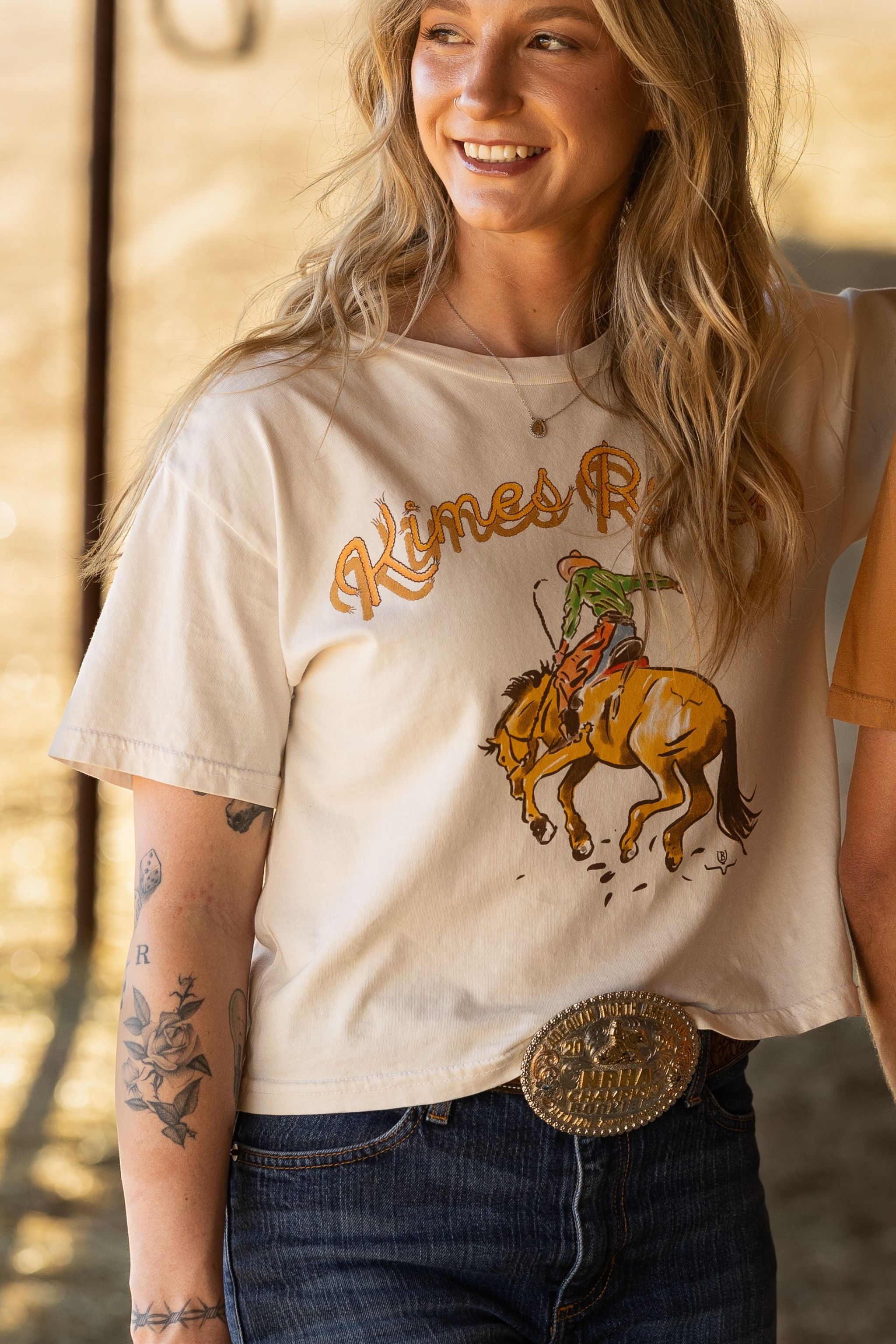 Lucky B Rodee-oh! Cropped Tee | Western Graphic | Kimes Ranch