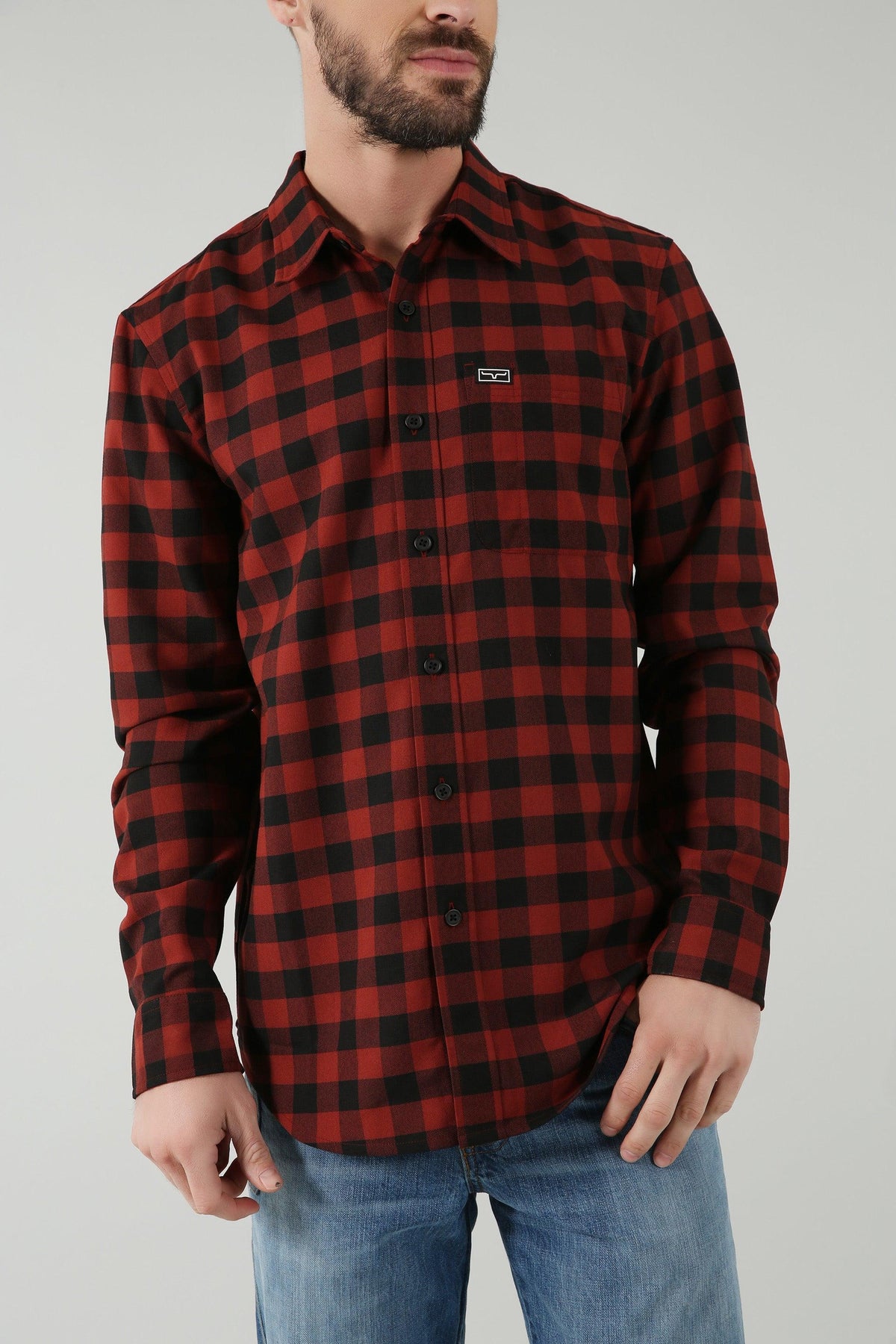 black and red mens dress shirt Garrison Vintage 90s Dress, 1990s size: 2 color:Ink Blue black and dark gray