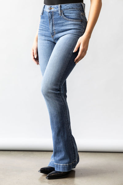 Flare Jeans for Women Ripped off Denim Pants Frayed Hole High Waisted Slim  Tight Bell Bottom Jean 