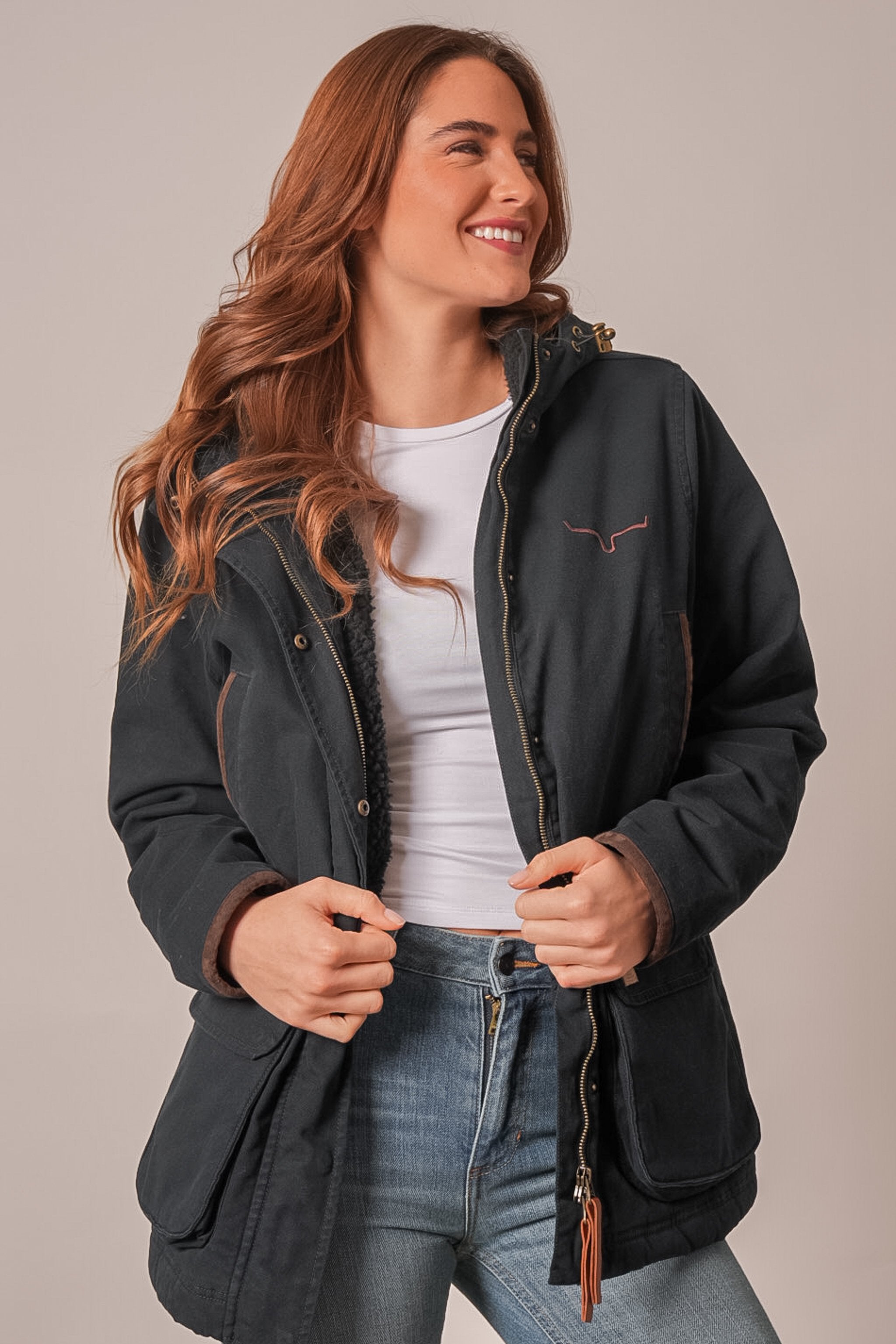 Emery | Women's Sherpa Lined Canvas Parka | Kimes Ranch