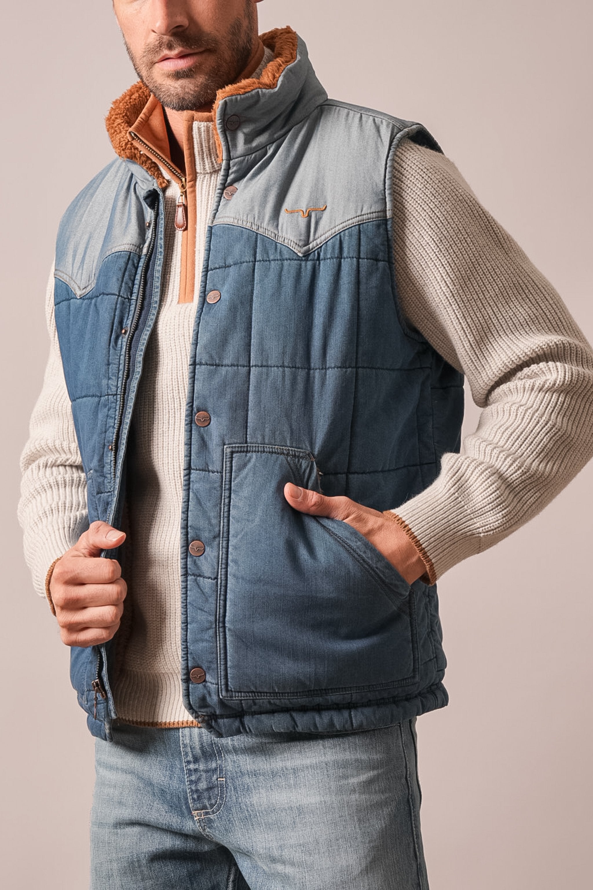 ジャケット・アウター MARTE Nature Line Quilting Jacket Vest Muir Trail Vest | Color Block Western Vest | Kimes Ranch