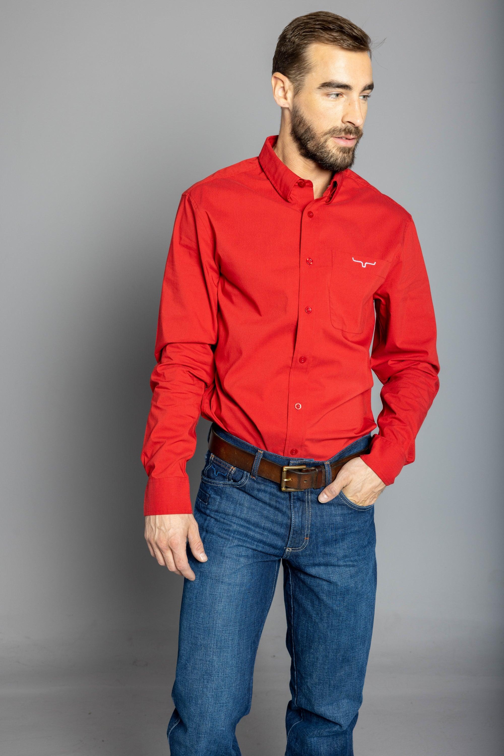 Kimes Ranch Men's KR Team Shirt - Small Long / Navy Kimes Ranch Men's KR Team Shirt - Small Long / Navy