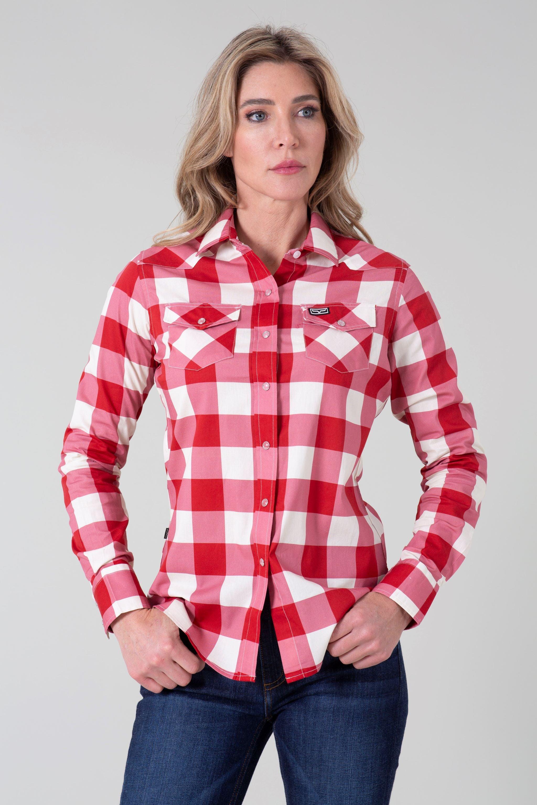 plaid dress shirt womens HamLen Women's Plaid Button Down Shirts Cotton Casual Long Sleeve Flannel Shirt Tops with Pocket Blue at Amazon Women's Clothing store