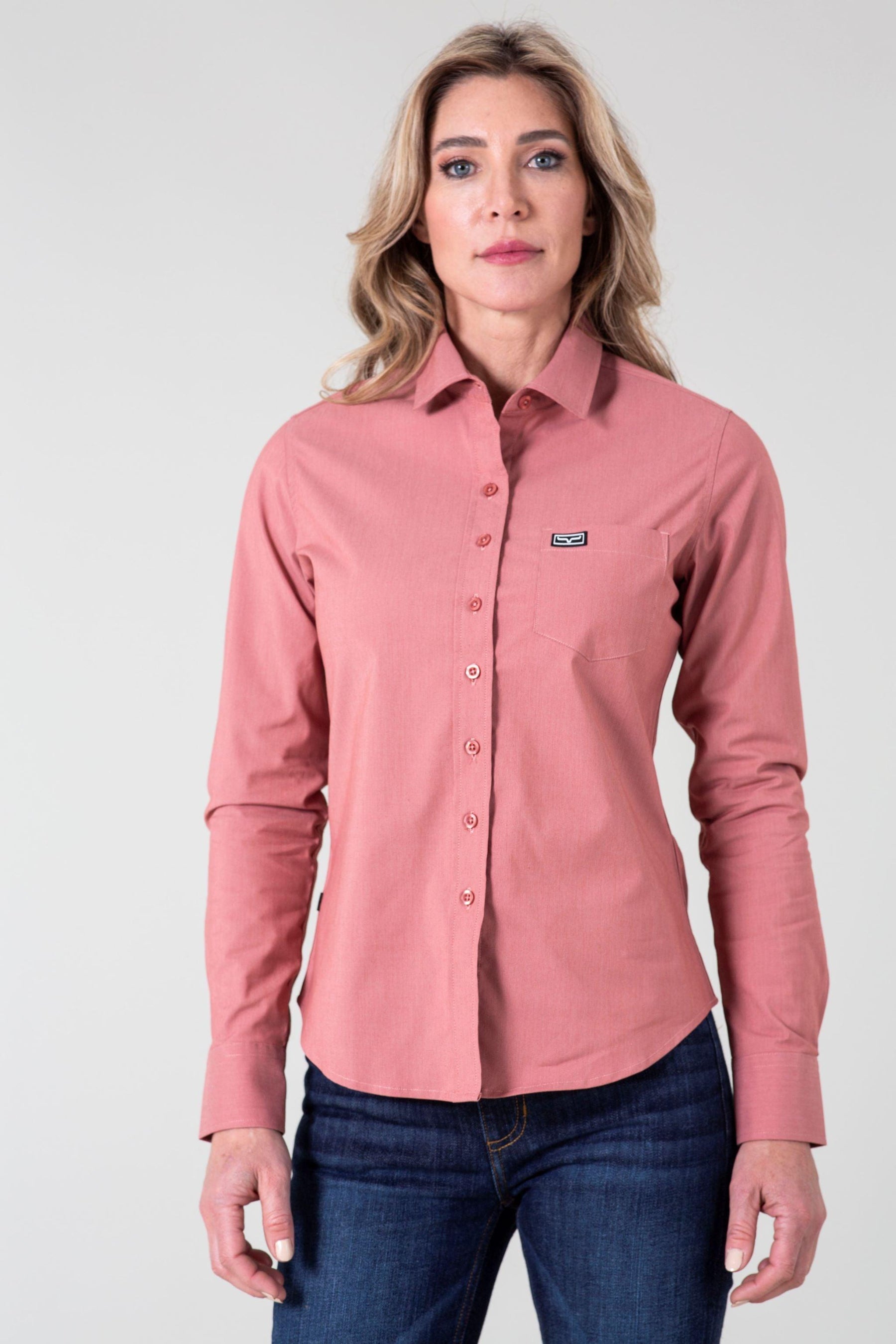 Kimes Ranch Ladies Silver Linville L/S Shirt Kimes Ranch Ladies Silver Linville L/S Shirt